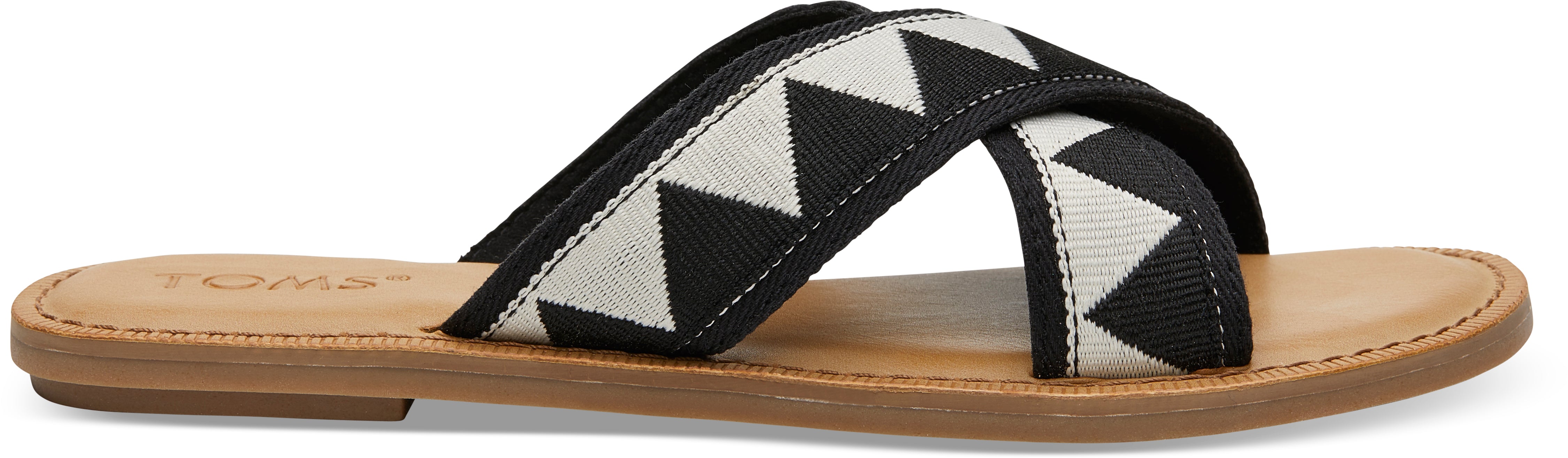 Dámské černobílé sandály TOMS Tribal Viv