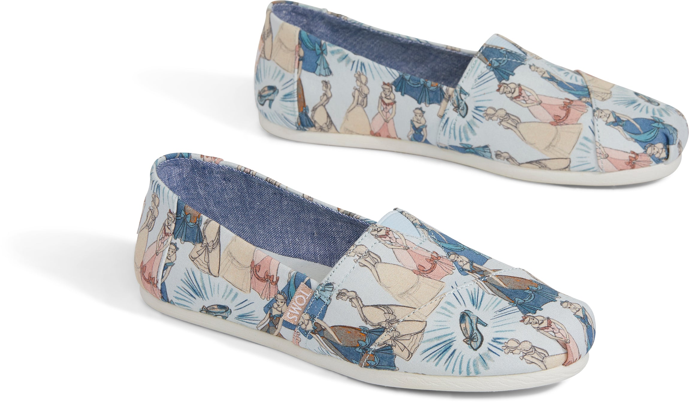 Dámske modré TOMS Cinderella Alpargata