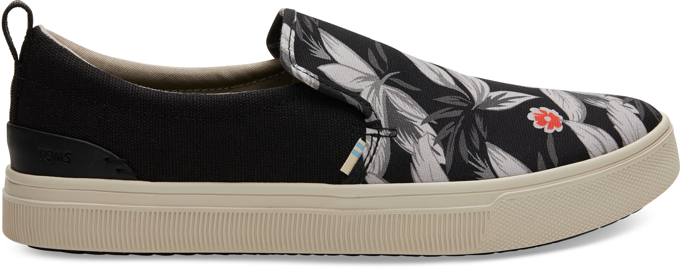 Pánské černé s potiskem TOMS Canvas TRVL Lite Slip-On