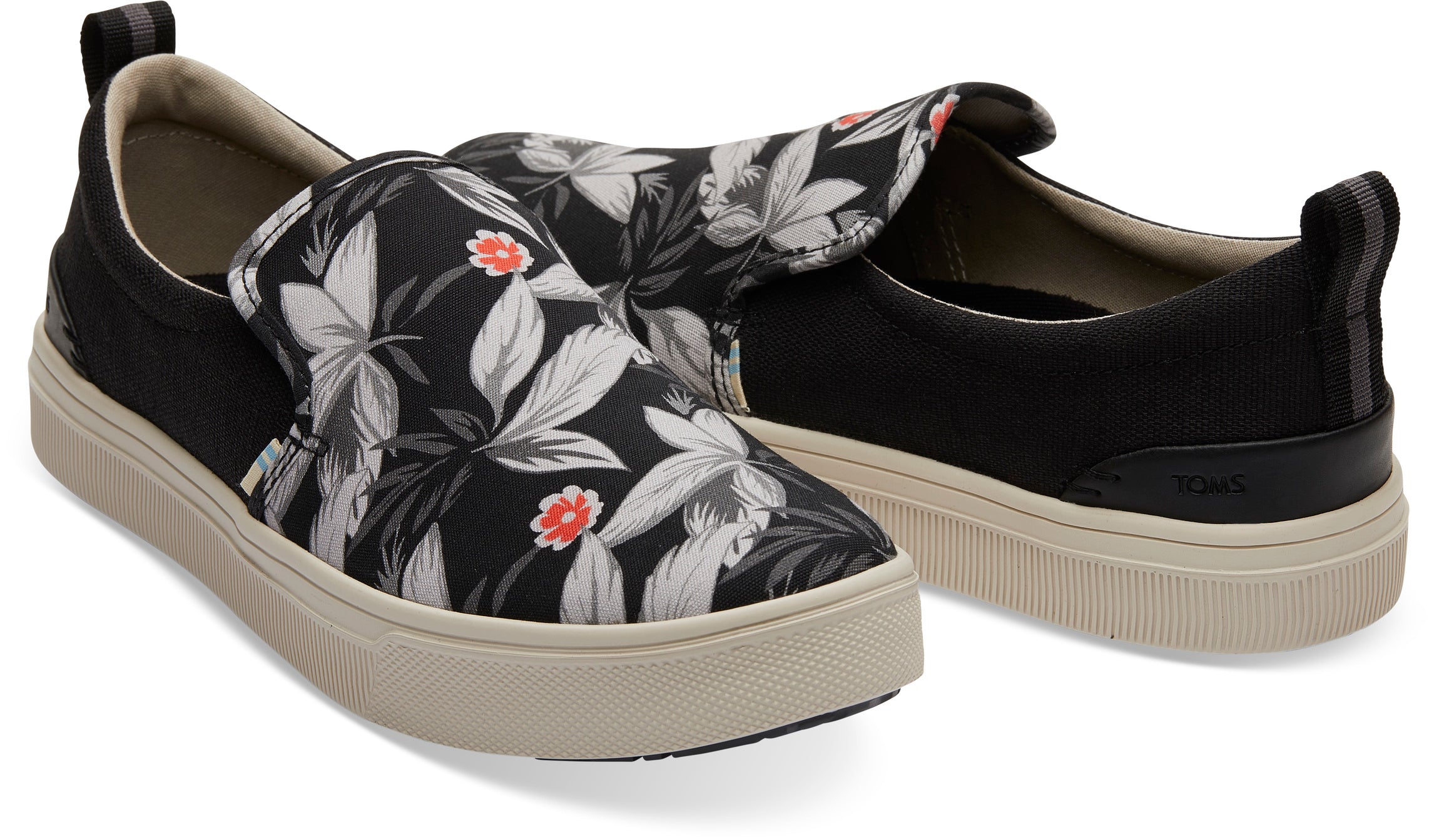 Pánské černé s potiskem TOMS Canvas TRVL Lite Slip-On