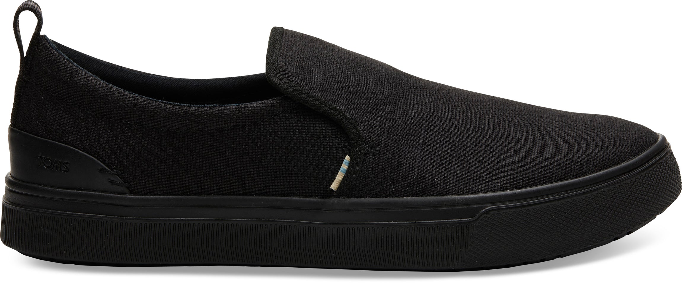 Pánské černé TOMS Canvas TRVL Lite Slip-On