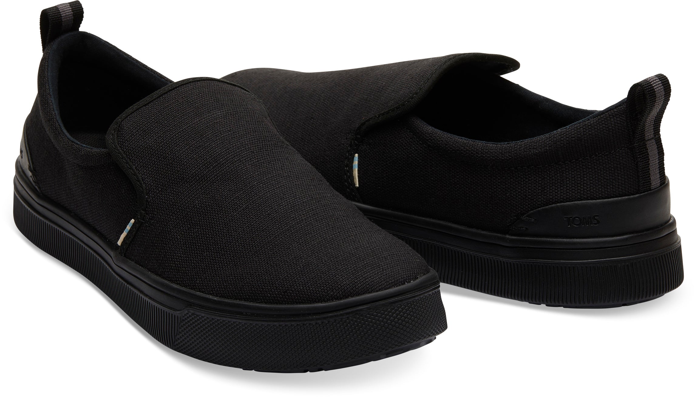 Pánské černé TOMS Canvas TRVL Lite Slip-On