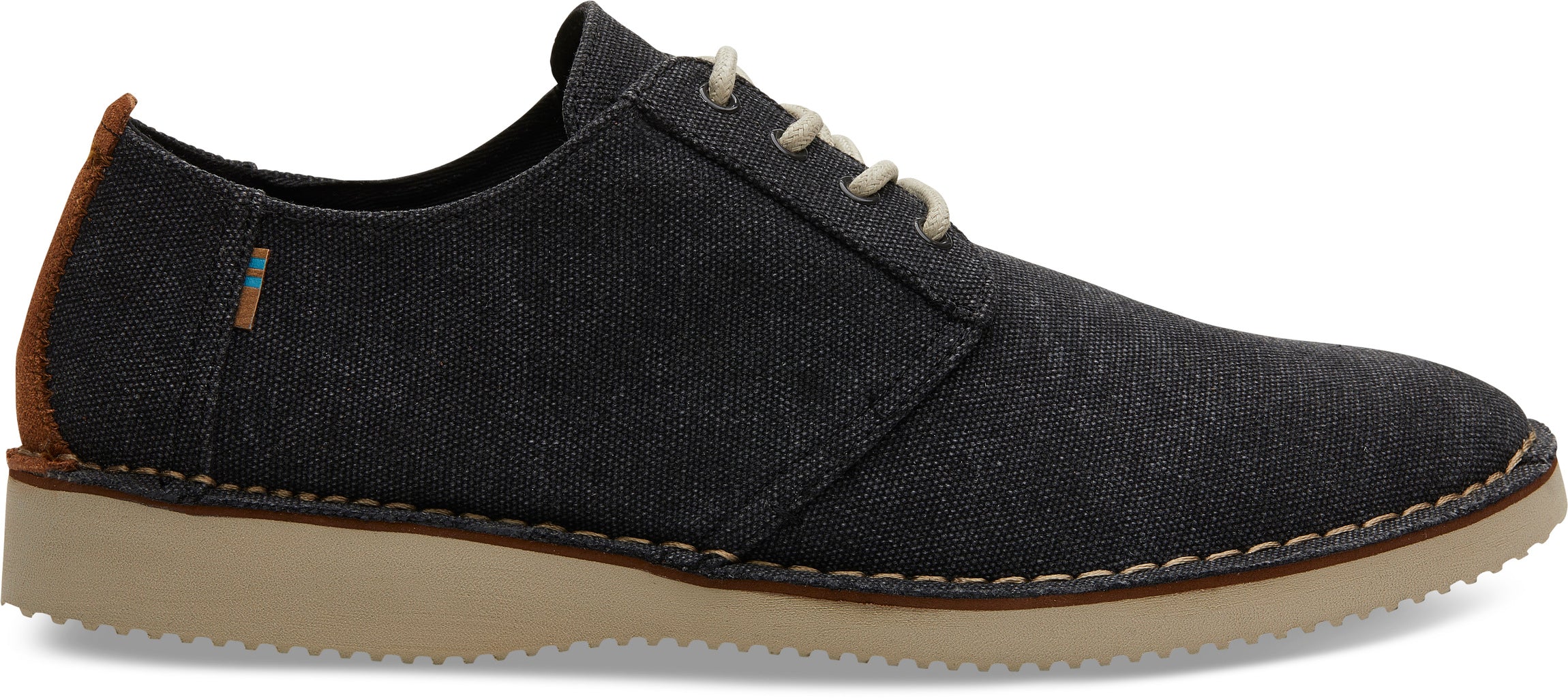 Pánské černé polobotky TOMS Black Washed Canvas Preston