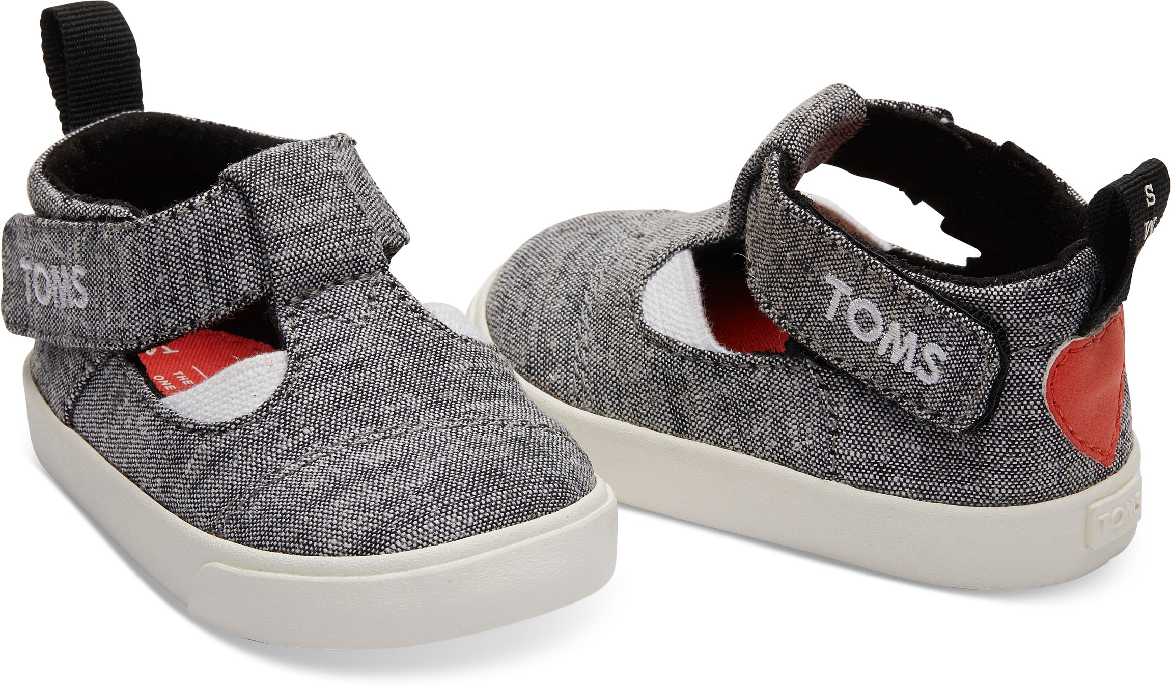 Dětské šedé botičky TOMS Tiny Sweetheart Early Walker Joon Flats