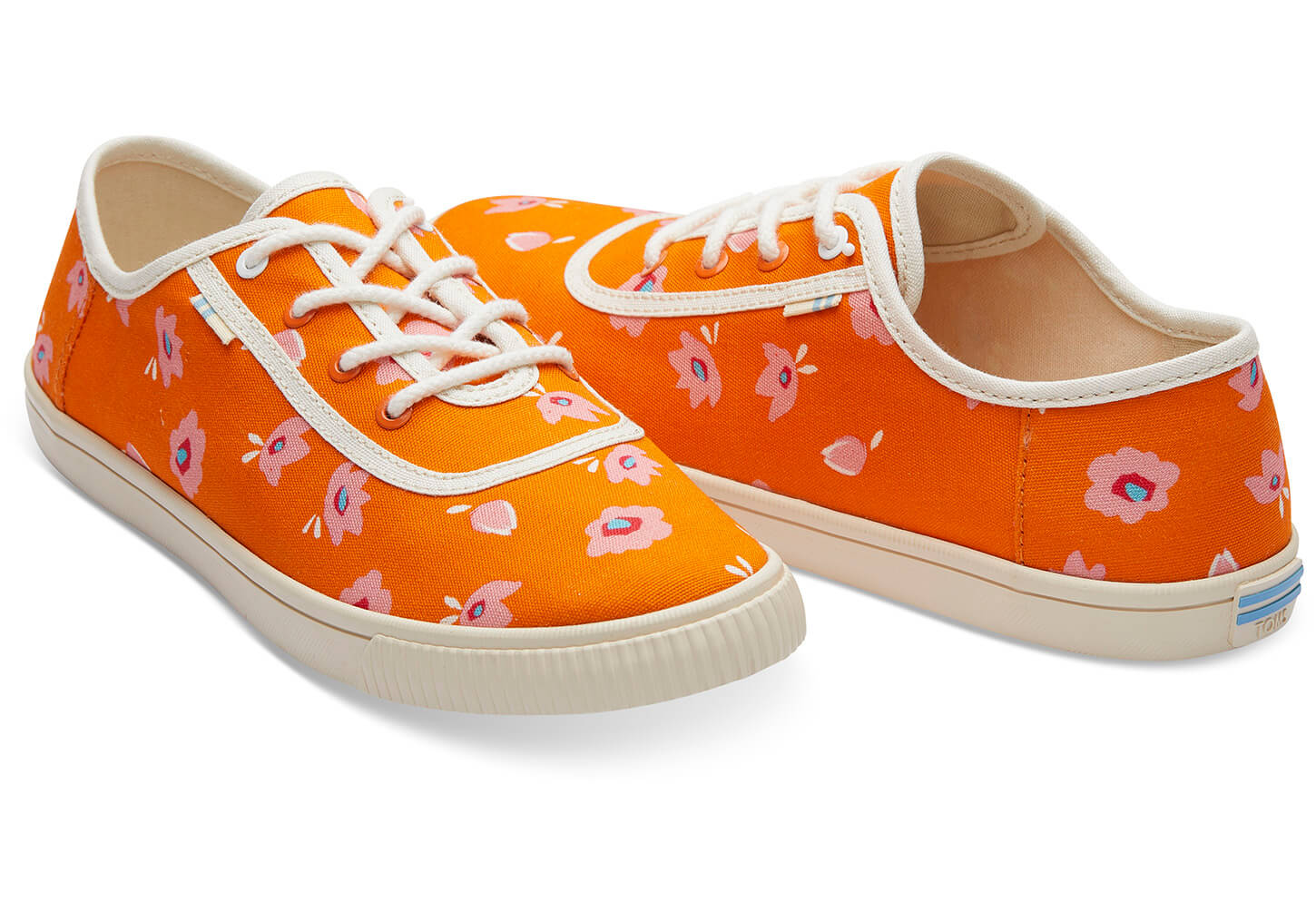 Dámské oranžové tenisky TOMS Flower Print Carmel Sneakers
