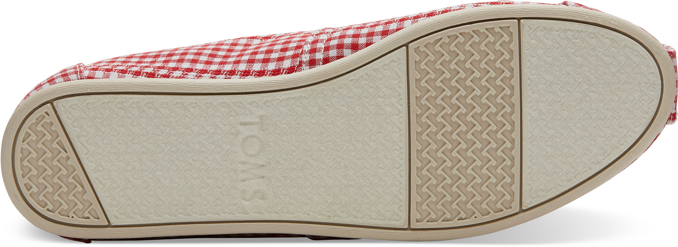 Dámské červenobílé TOMS Gingham Alpargata