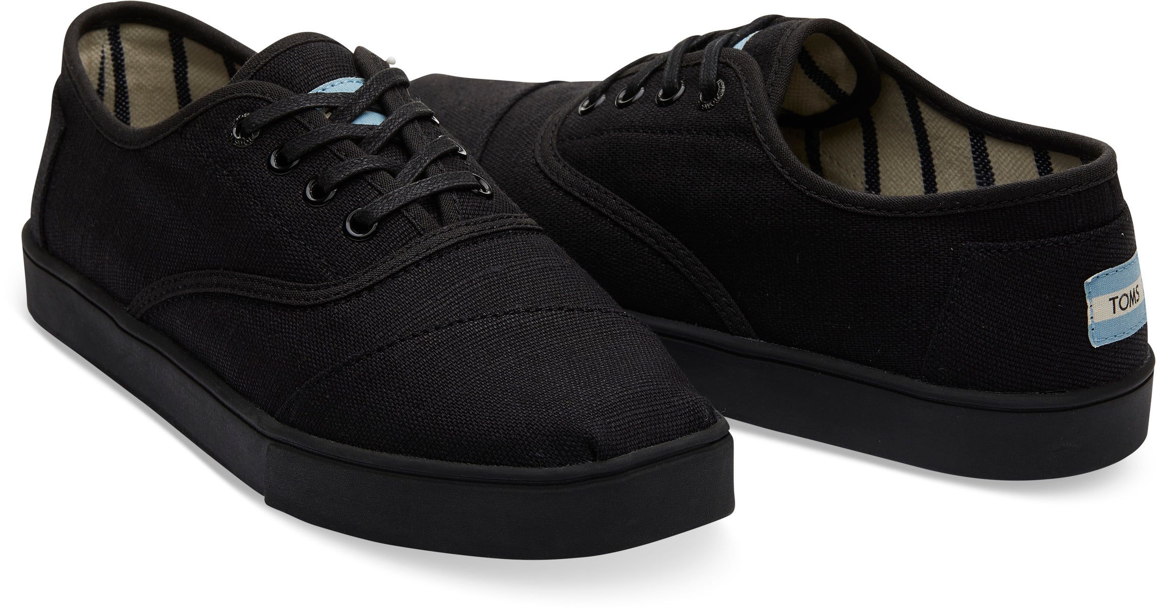 Pánské černé tenisky TOMS Black on Black Heritage Cordones