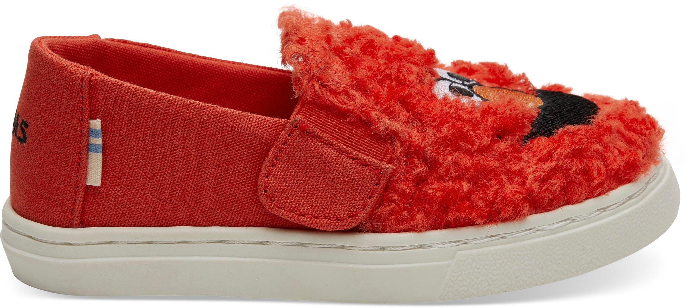 Dětské červené TOMS Sesame Street Elmo Tiny Luca Slip-on