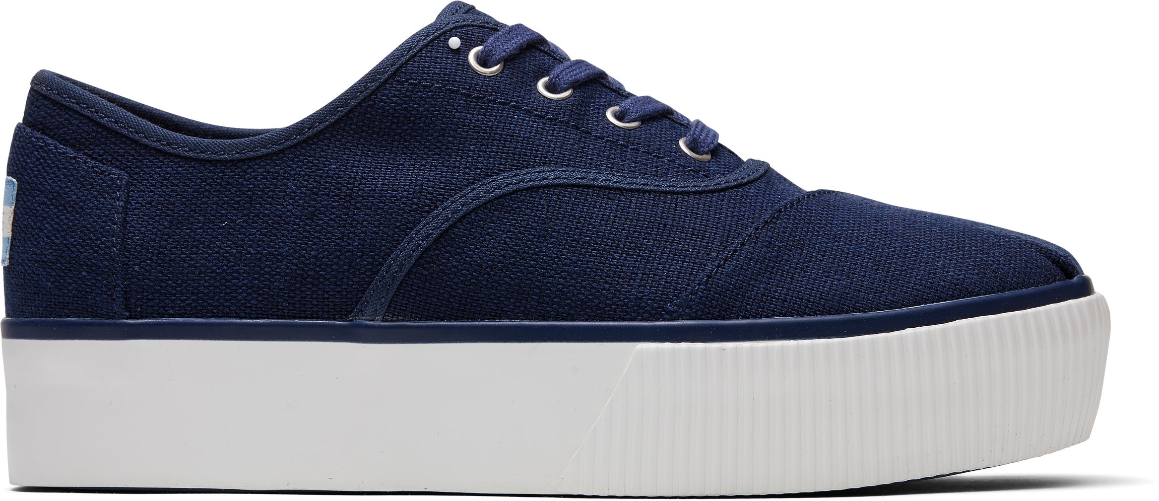 Dámské modré tenisky na platformě TOMS Cordones Boardwalk