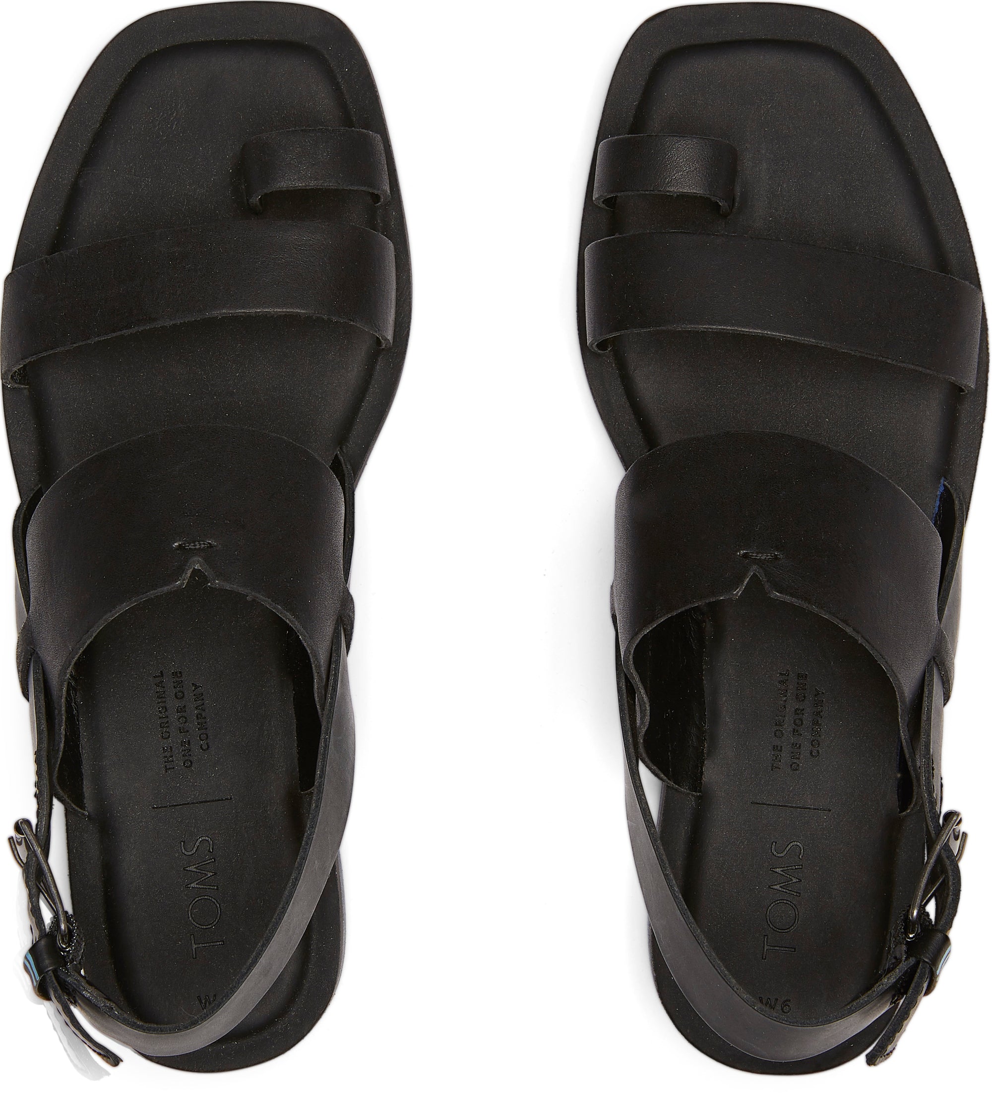 Dámské černé kožené sandály TOMS Freya