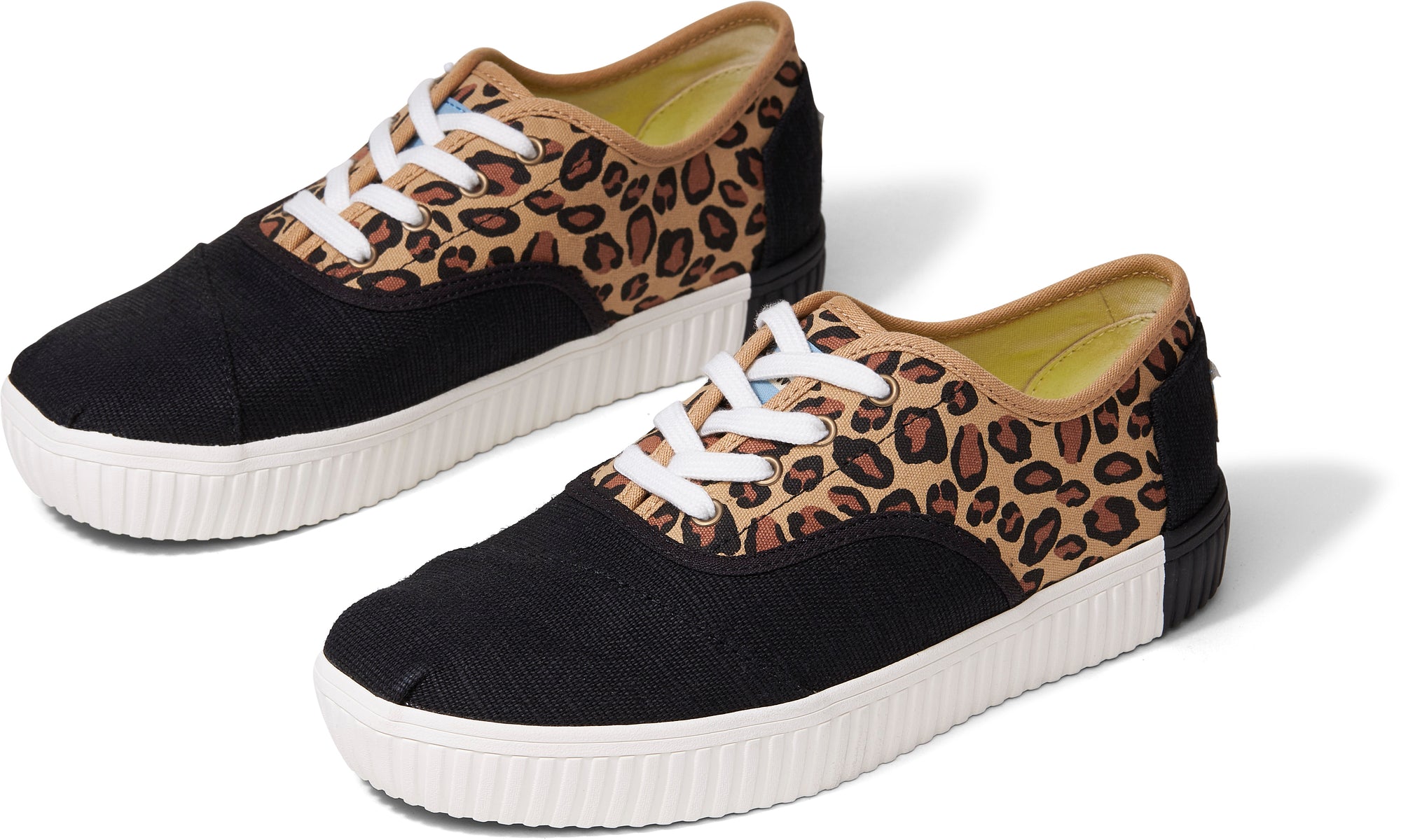 Dámské černé tenisky s leopardím vzorem TOMS Cordones Indio