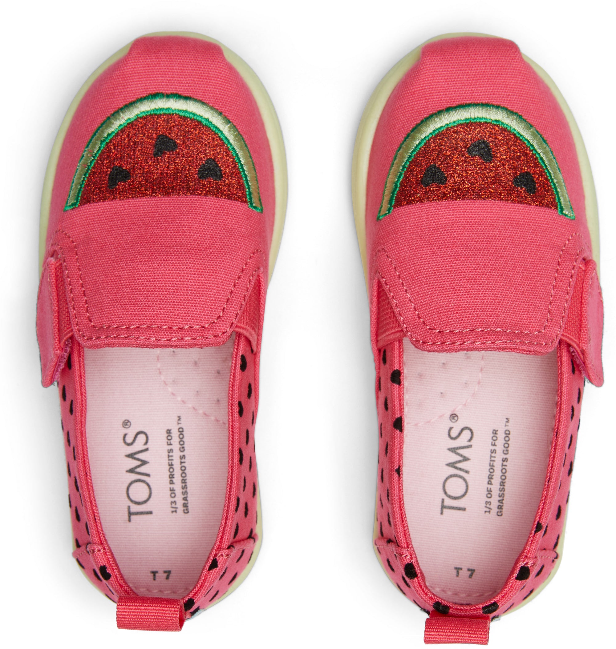 Dětské růžové espadrilky TOMS Tiny Alpargata Twin Gore