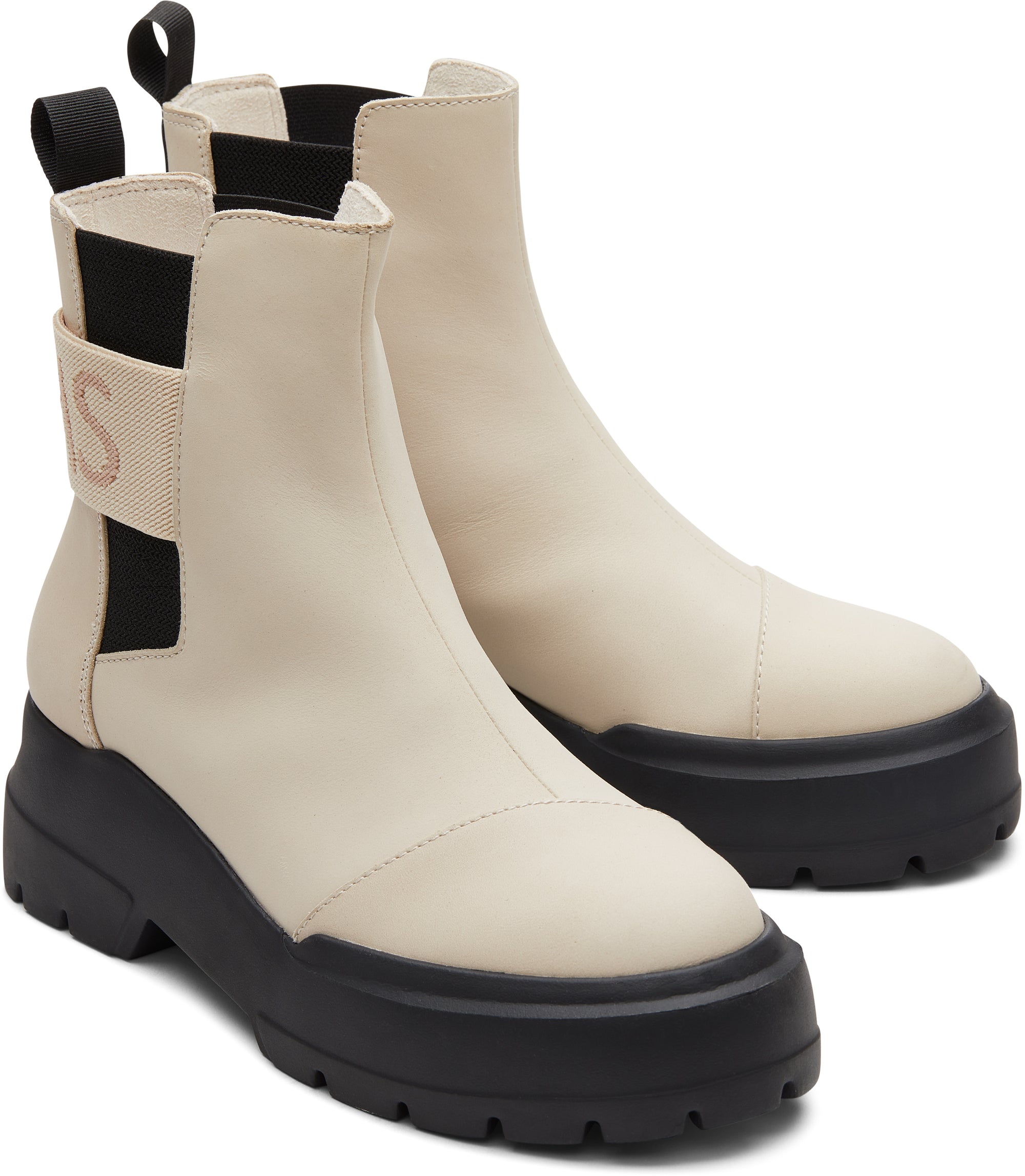 Dámské béžové kožené boty TOMS Alpargata Combat