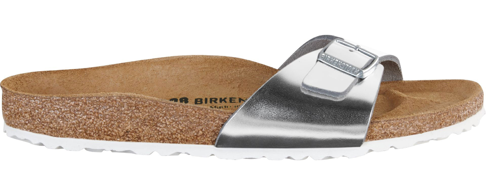 Stříbrné pantofle Birkenstock Madrid Leather