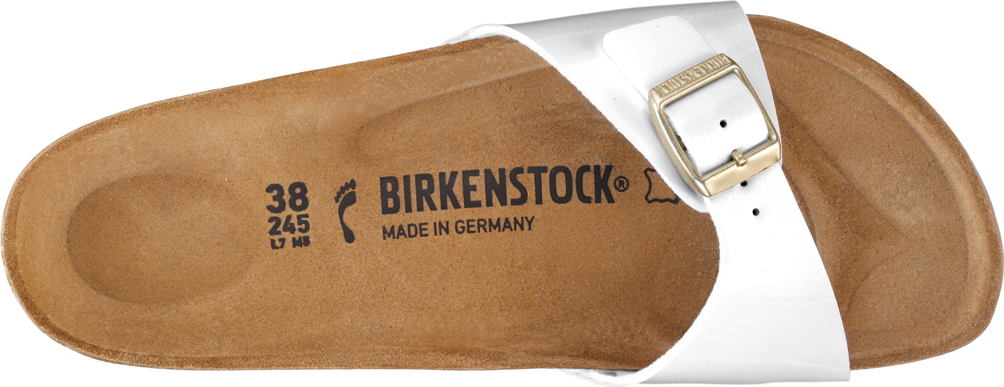 Bílé pantofle Birkenstock Madrid Birko-Flor Patent