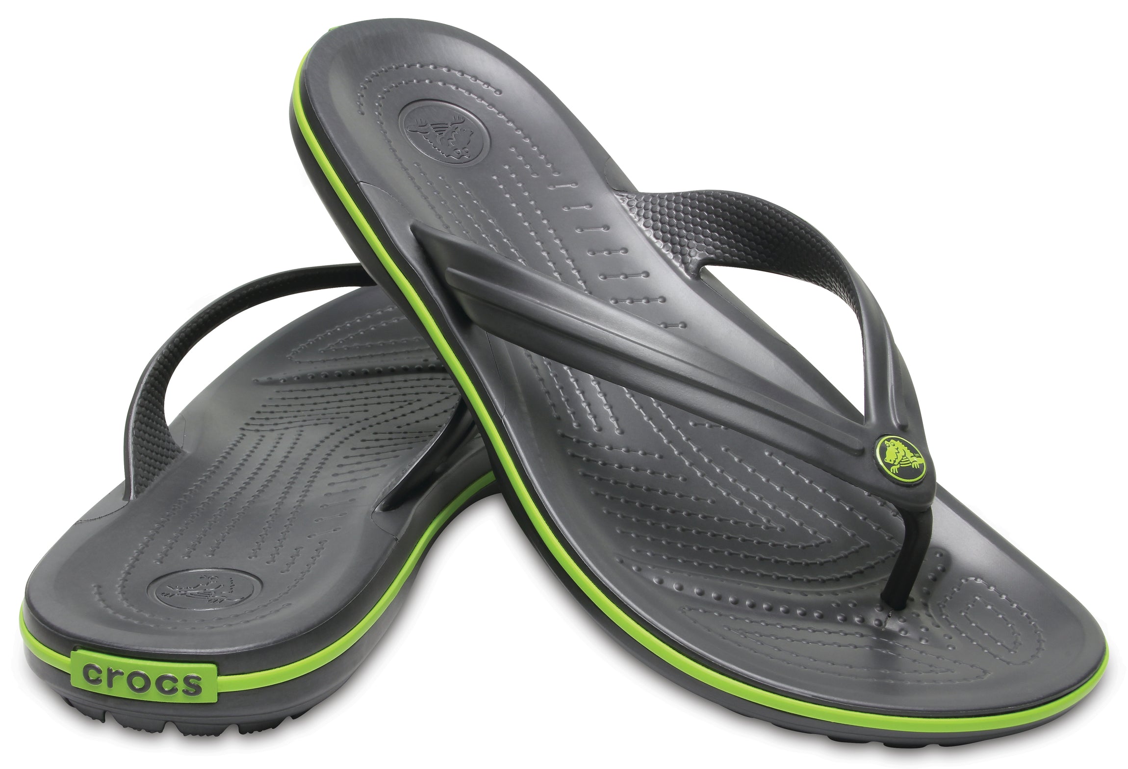 Crocband Flip  Graphite/Volt Green