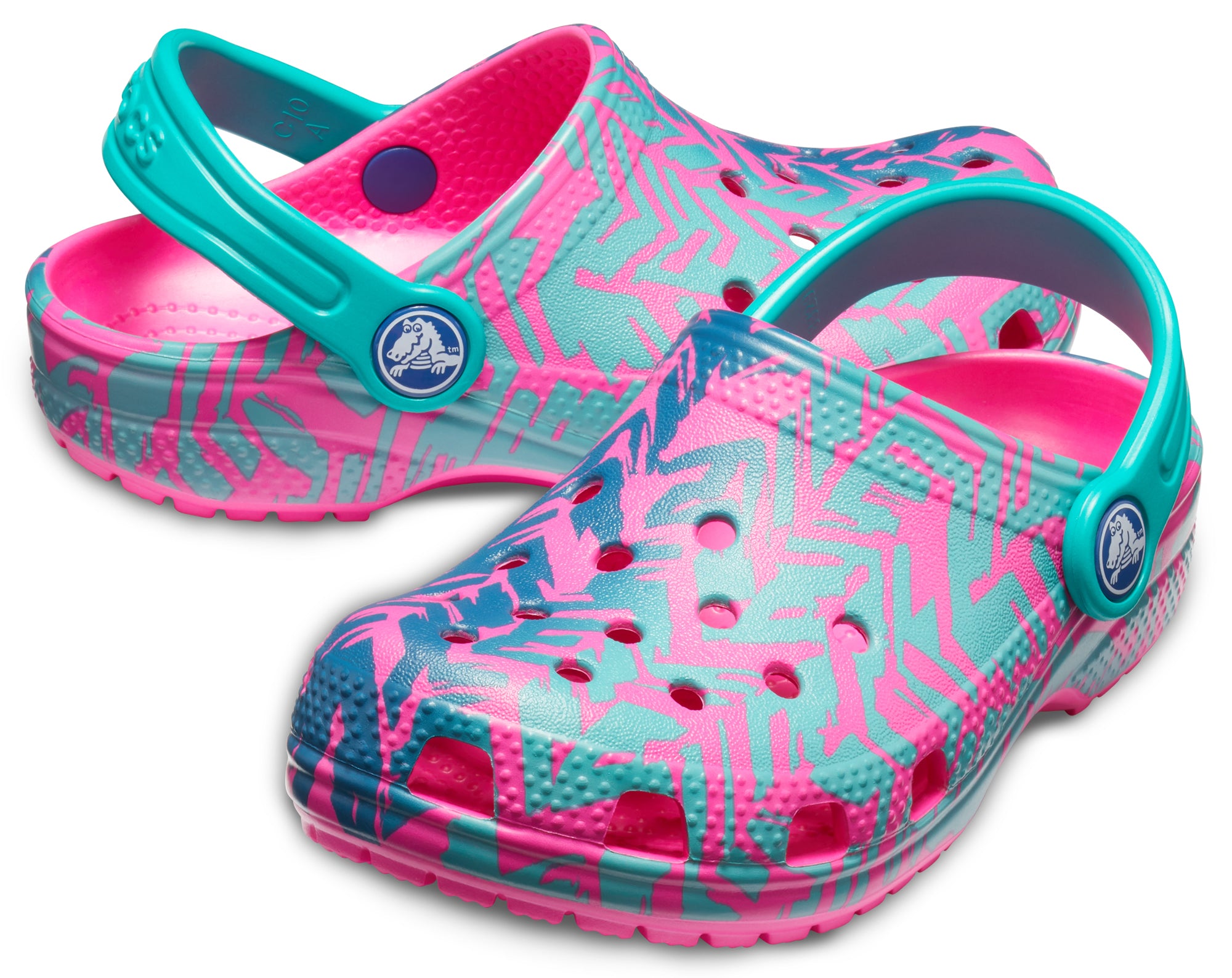 Classic Graphic Clog K Neon Magenta