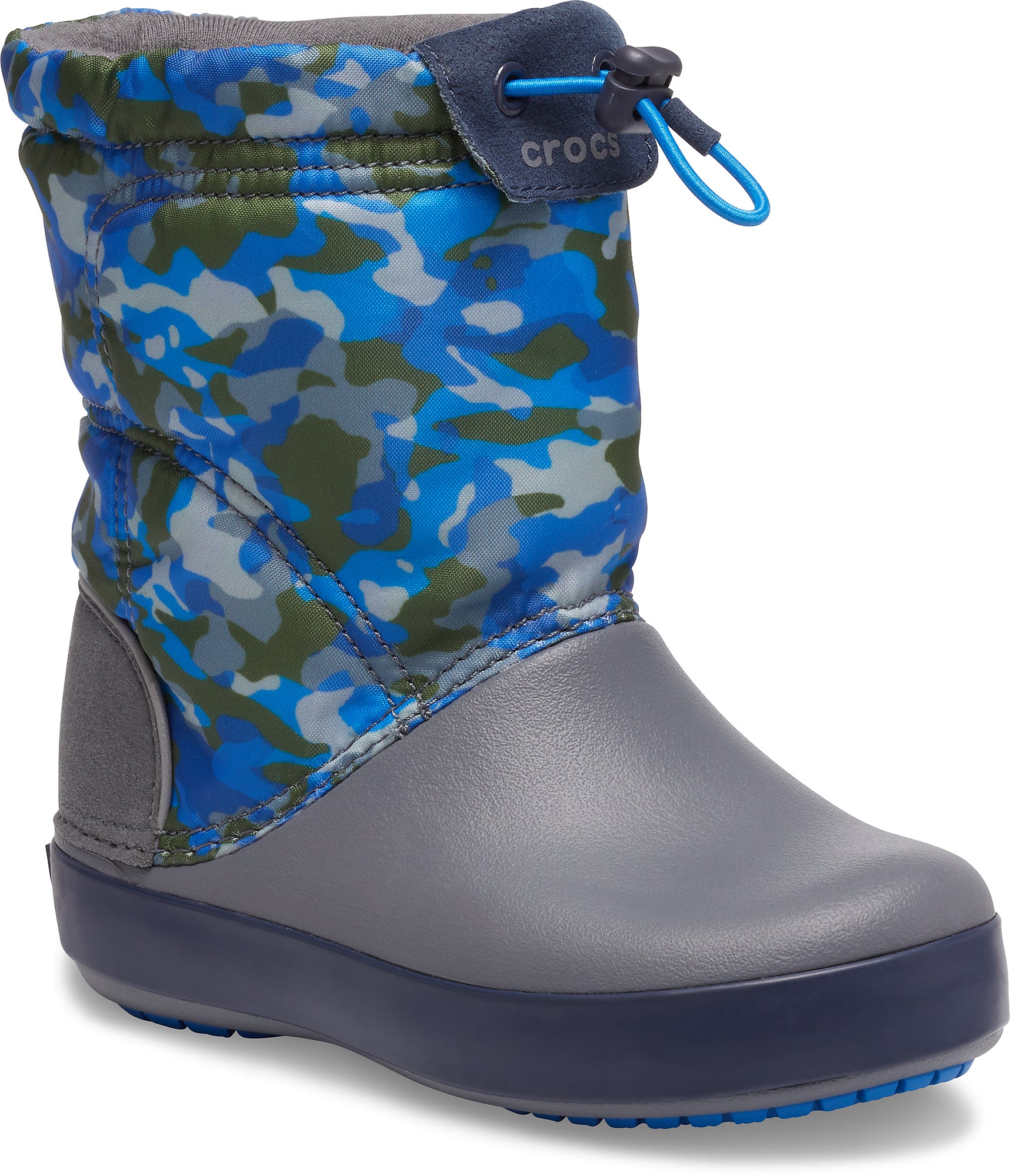 Crocband LodgePoint Graphic Winter Boot K Army Green/Charcoal