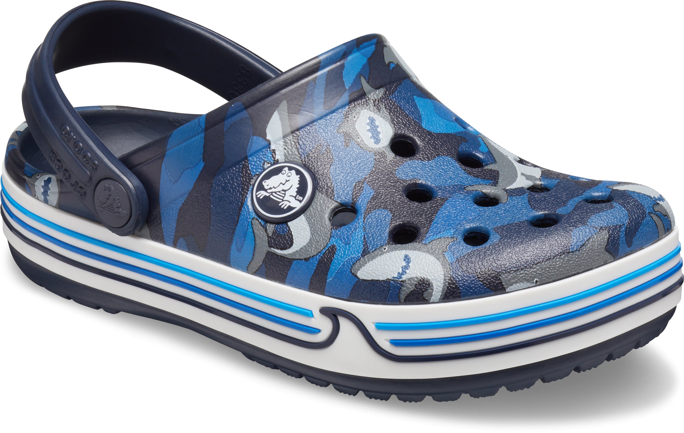 Crocband Shark Clog PS Navy