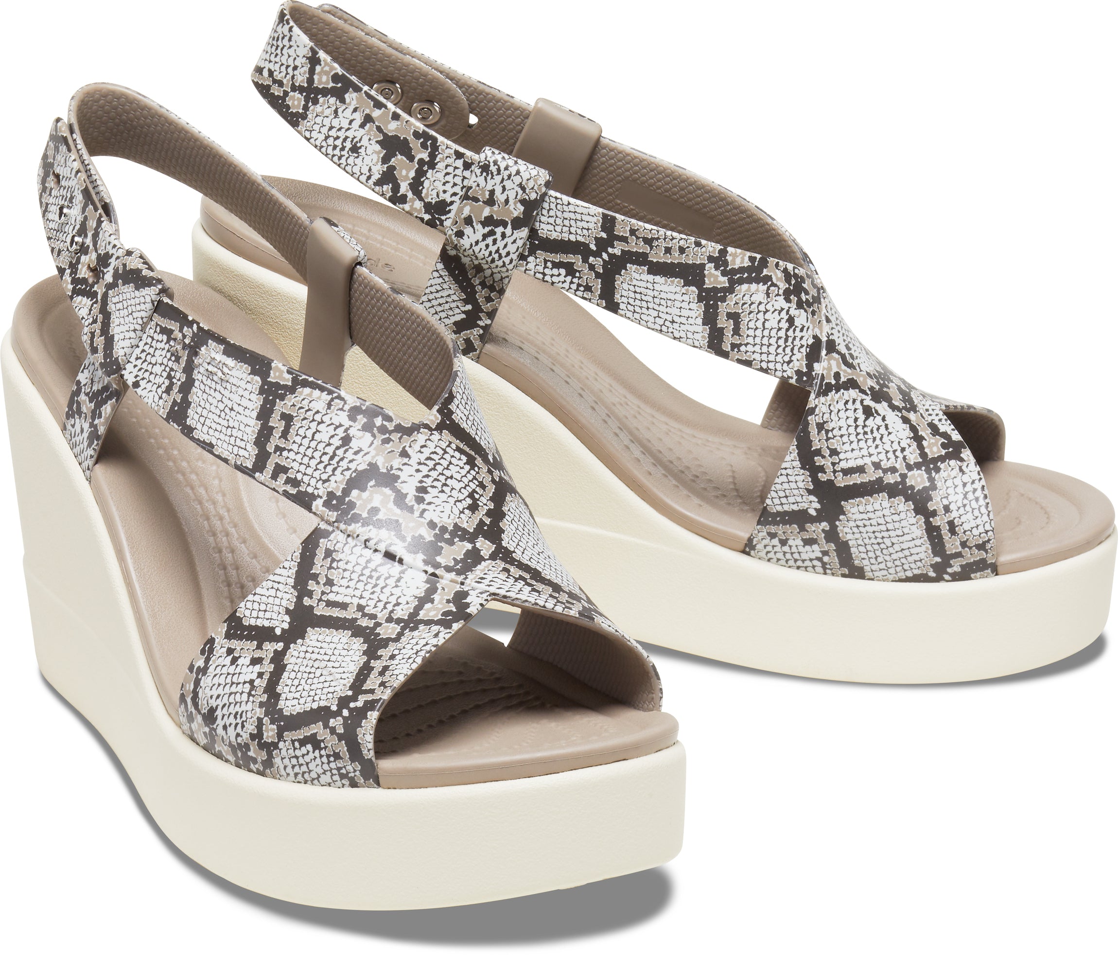 Crocs Brooklyn High Wedge W Multi/Stucco