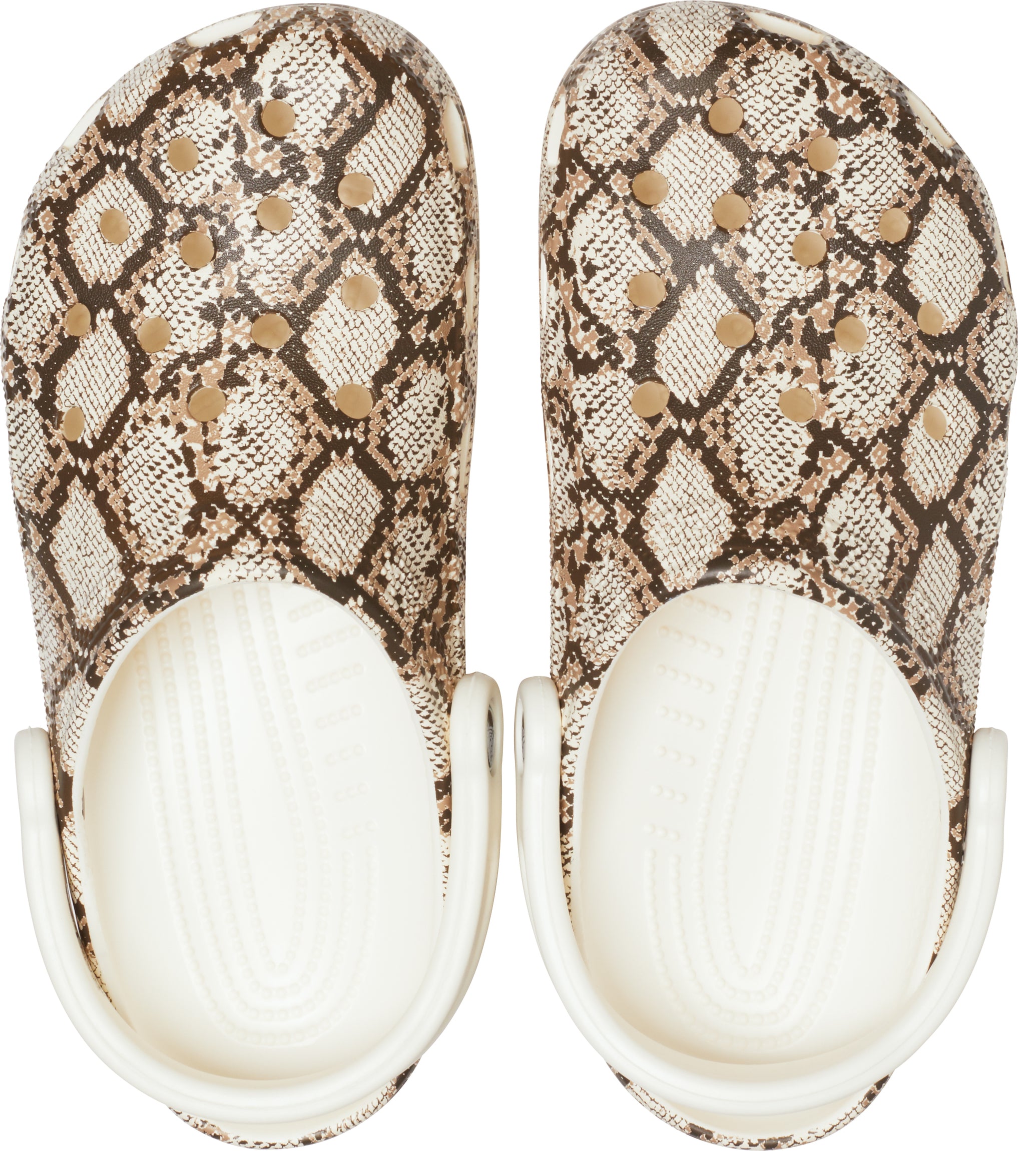 Classic Snake Print Clog Oyster/Mushroom
