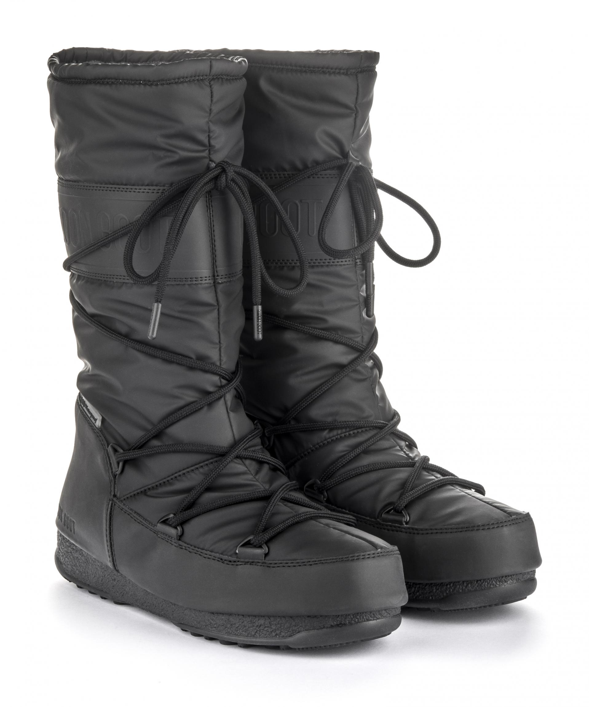 Dámské černé sněhule Moon Boot High Rubber WP