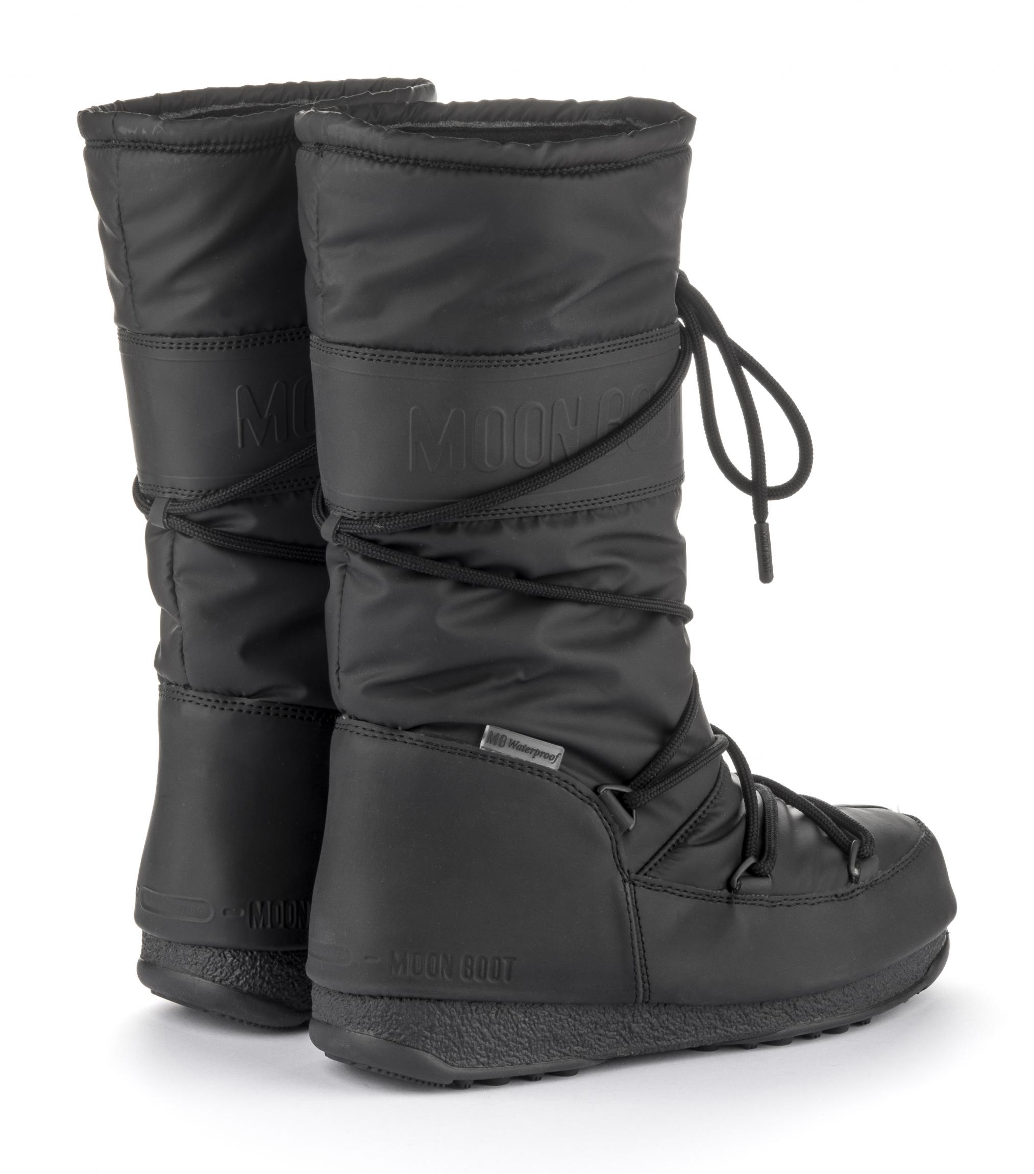 Dámské černé sněhule Moon Boot High Rubber WP