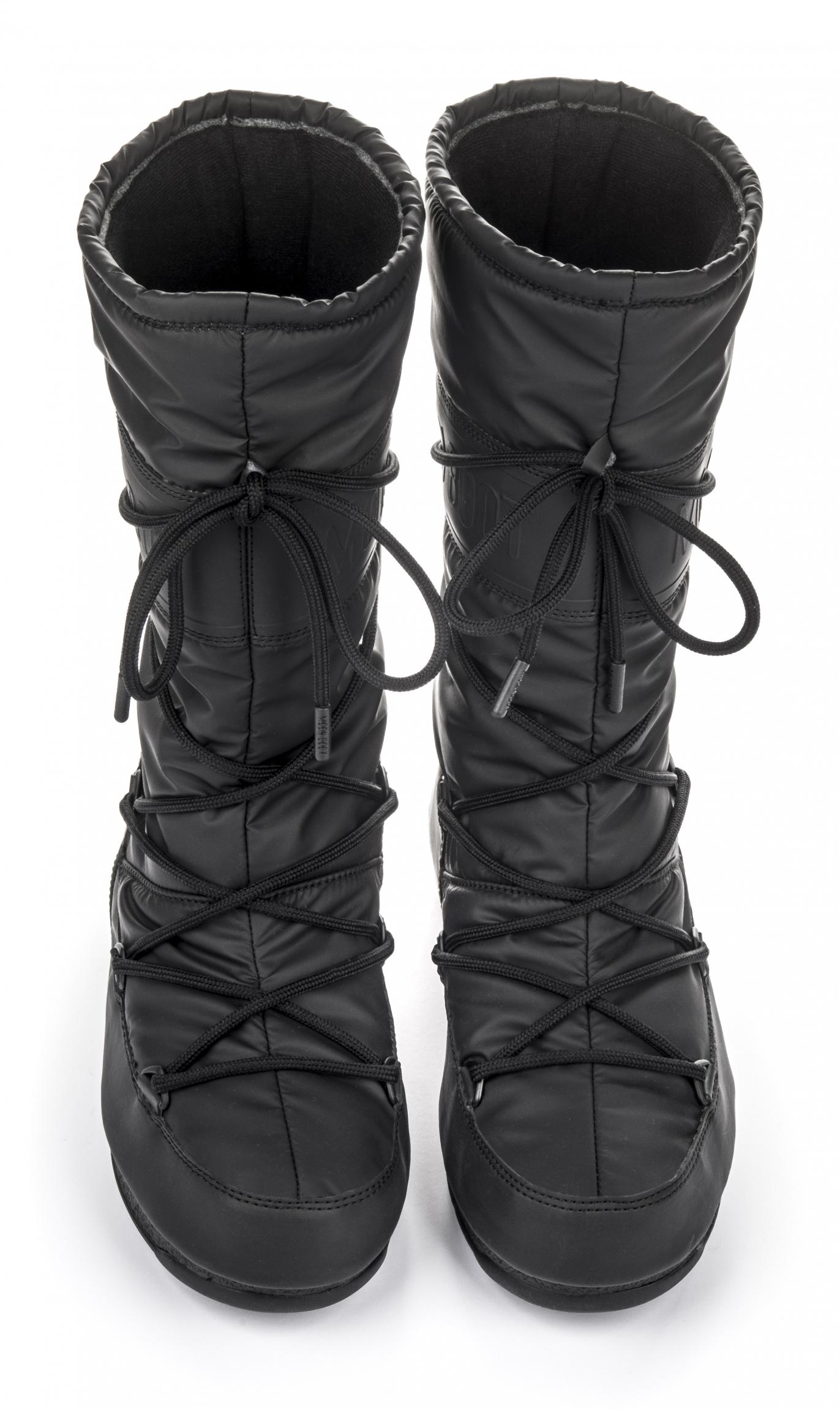 Dámské černé sněhule Moon Boot High Rubber WP