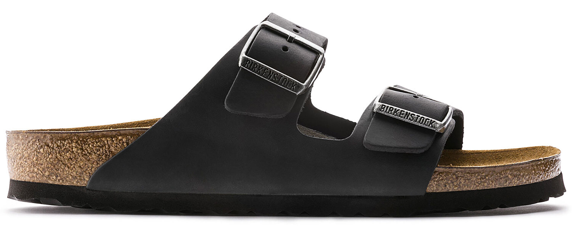 Černé pantofle Birkenstock Arizona Oiled Leather