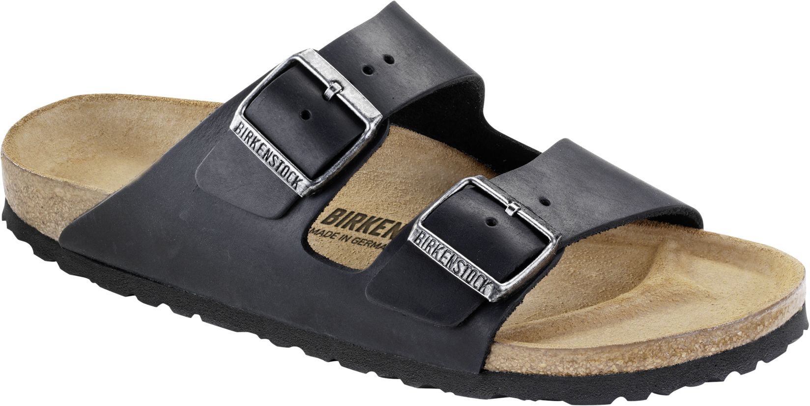 Černé pantofle Birkenstock Arizona Oiled Leather