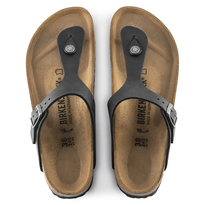 Černé žabky Birkenstock Gizeh Oiled Leather