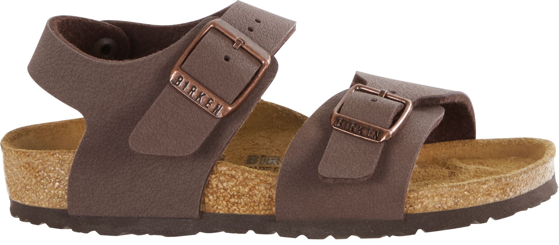 Dětské hnědé sandály Birkenstock New York Birko-Flor Nubuck