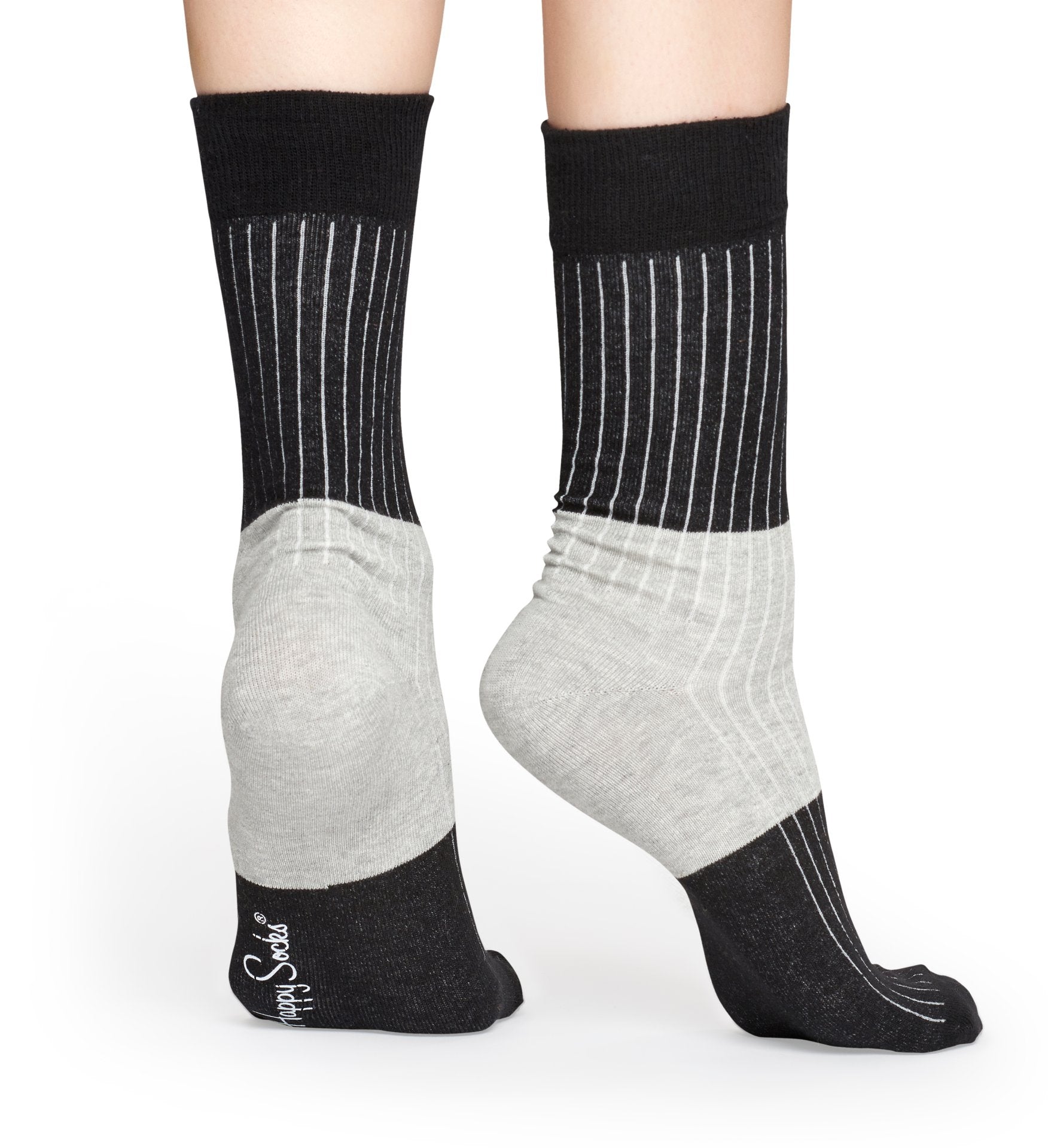 Černo šedé ponožky Happy Socks