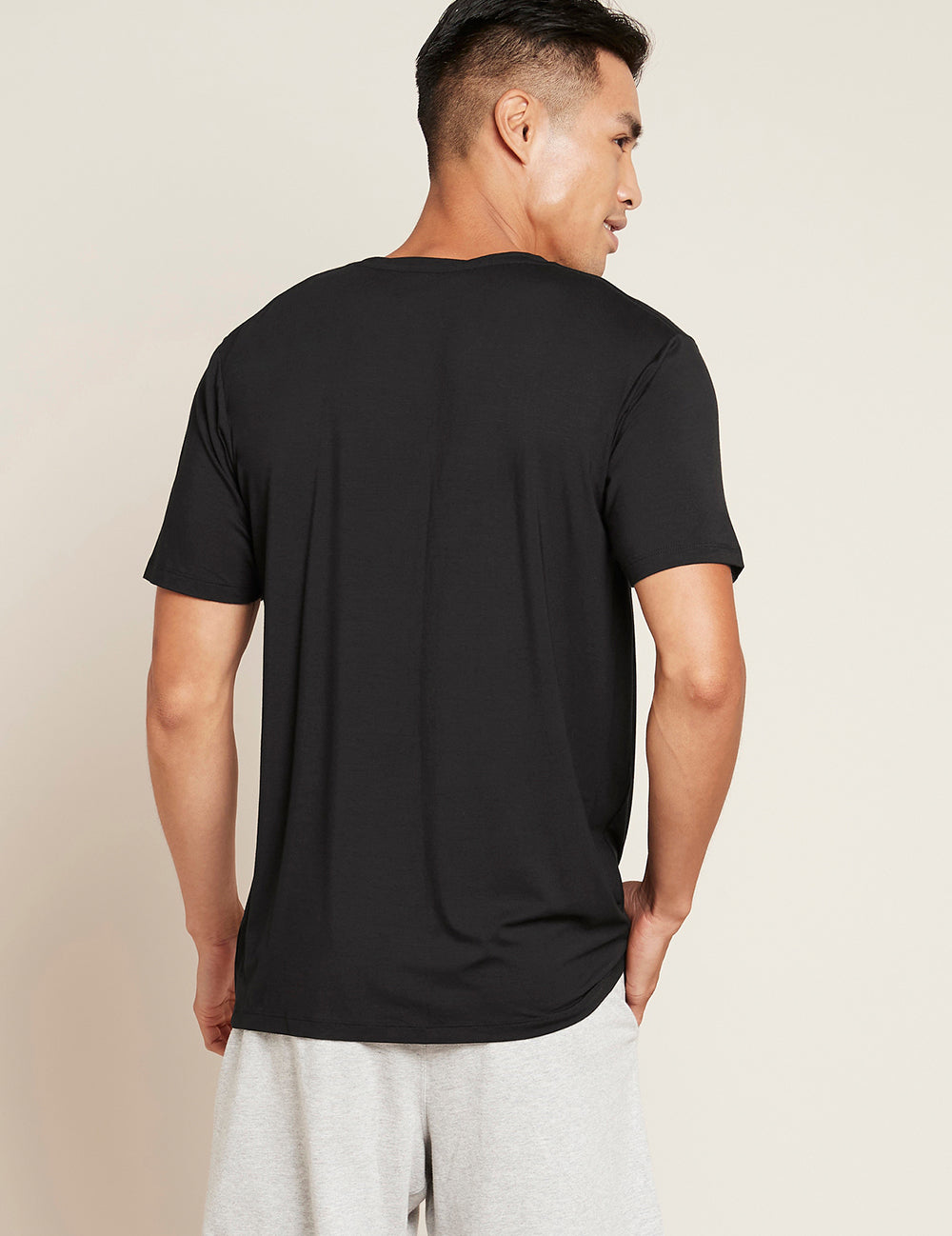 Pánské černé tričko Boody Crew Neck T-shirt