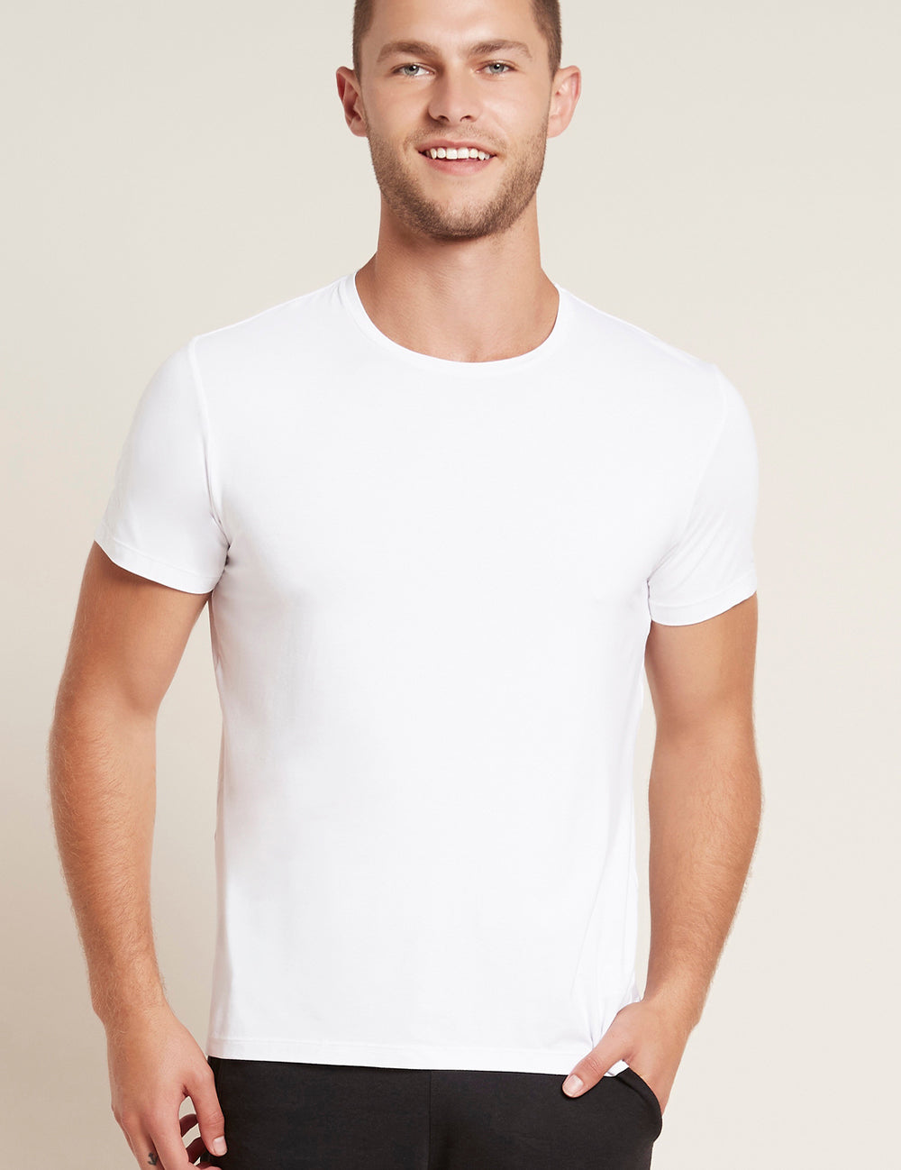Pánské bílé tričko Boody Crew Neck T-shirt