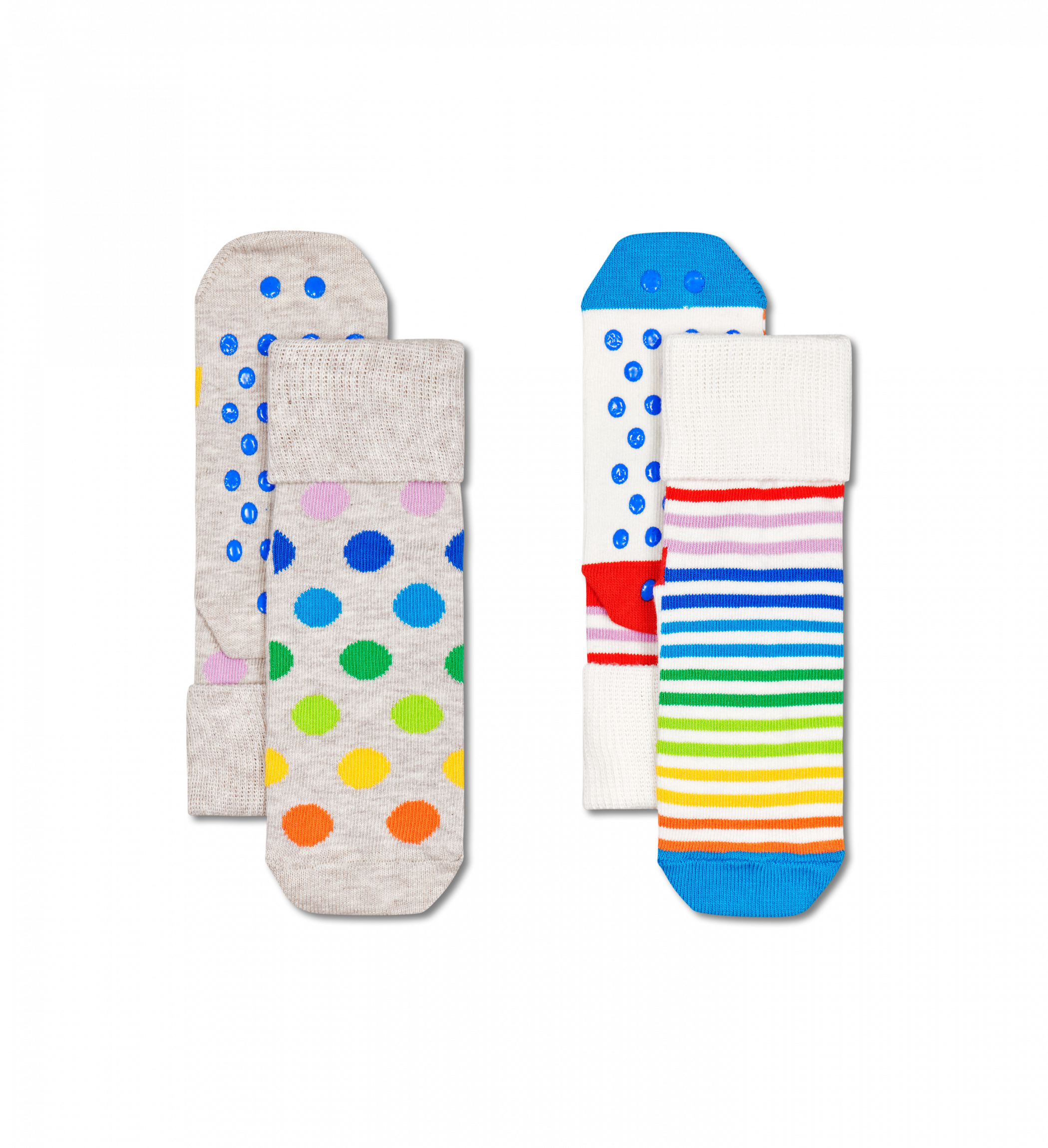Dětské protiskluzové ponožky Happy Socks, vzor Abstract - 2 páry
