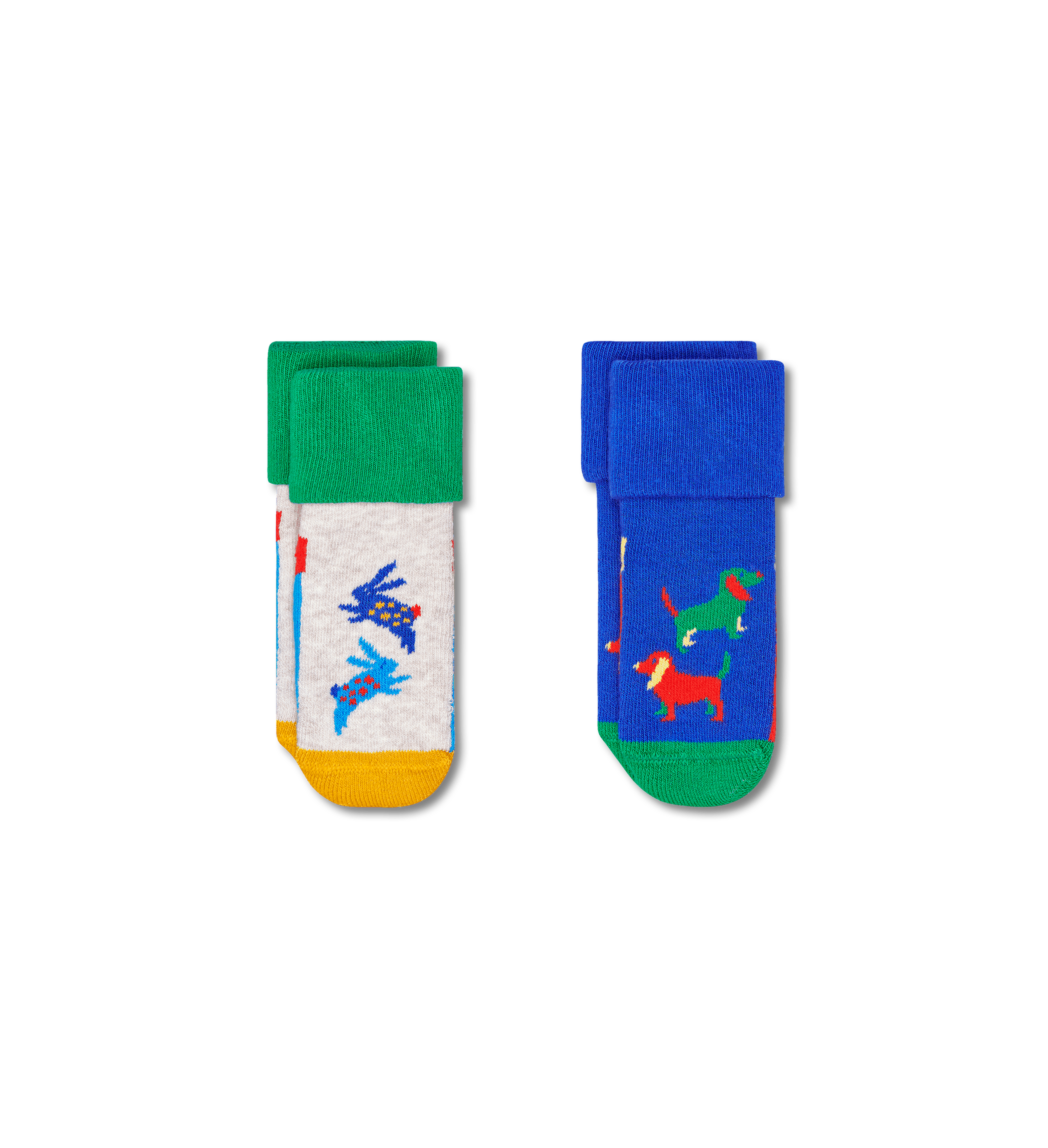 Dětské ponožky Happy Socks pro miminka, vzor Bunny & Dog - 2 páry