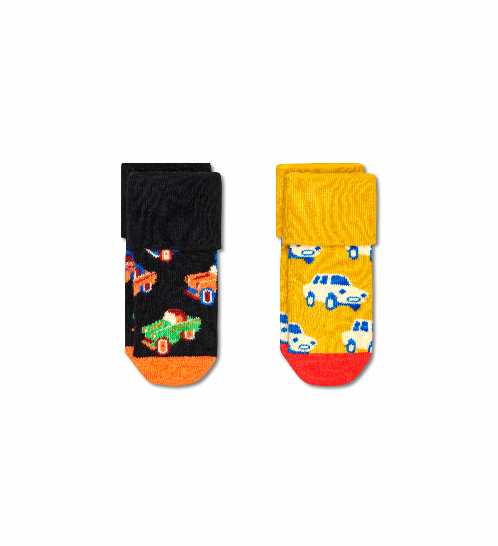 Dětské ponožky Happy Socks pro miminka, vzor Car - 2 páry