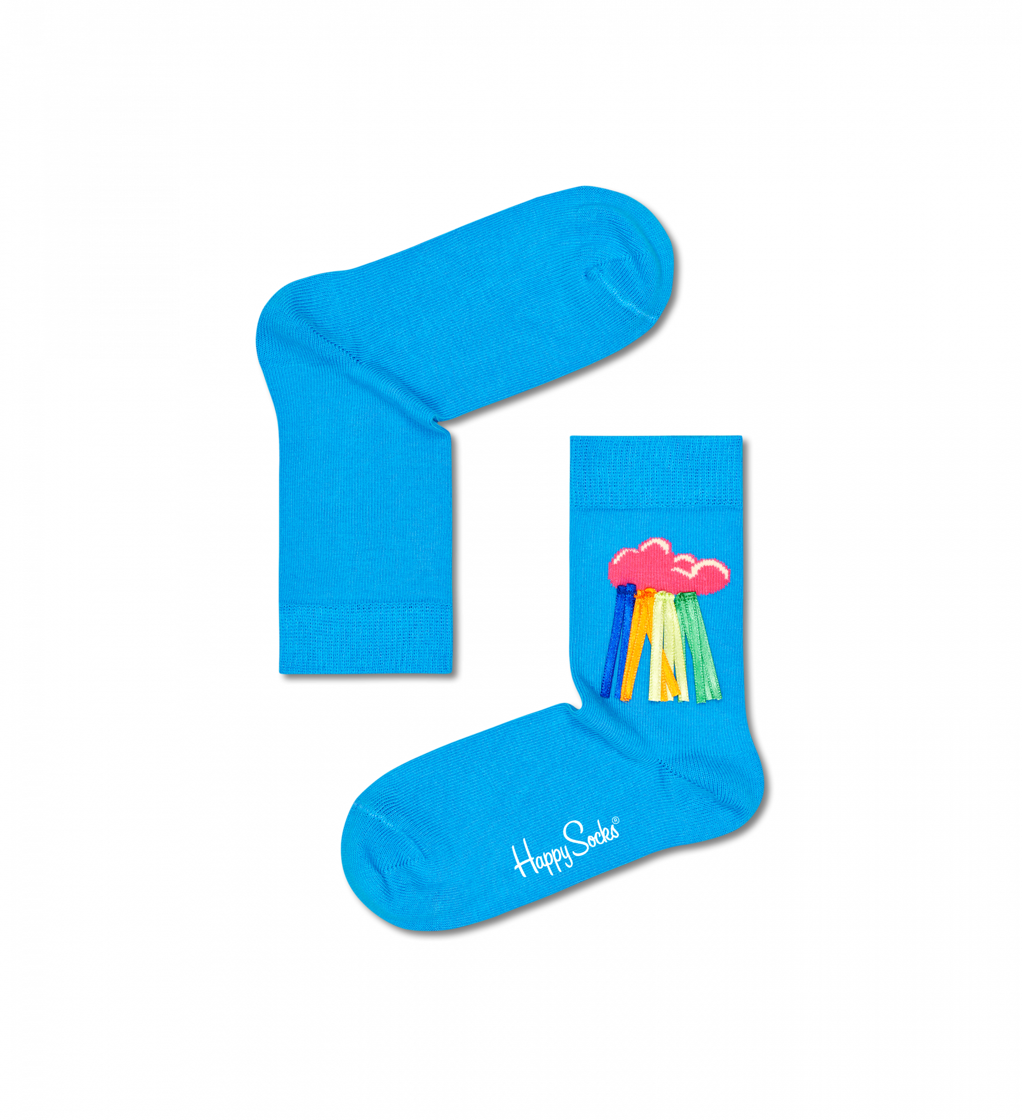 Dětské modré ponožky Happy Socks s obláčkem, vzor Cloud