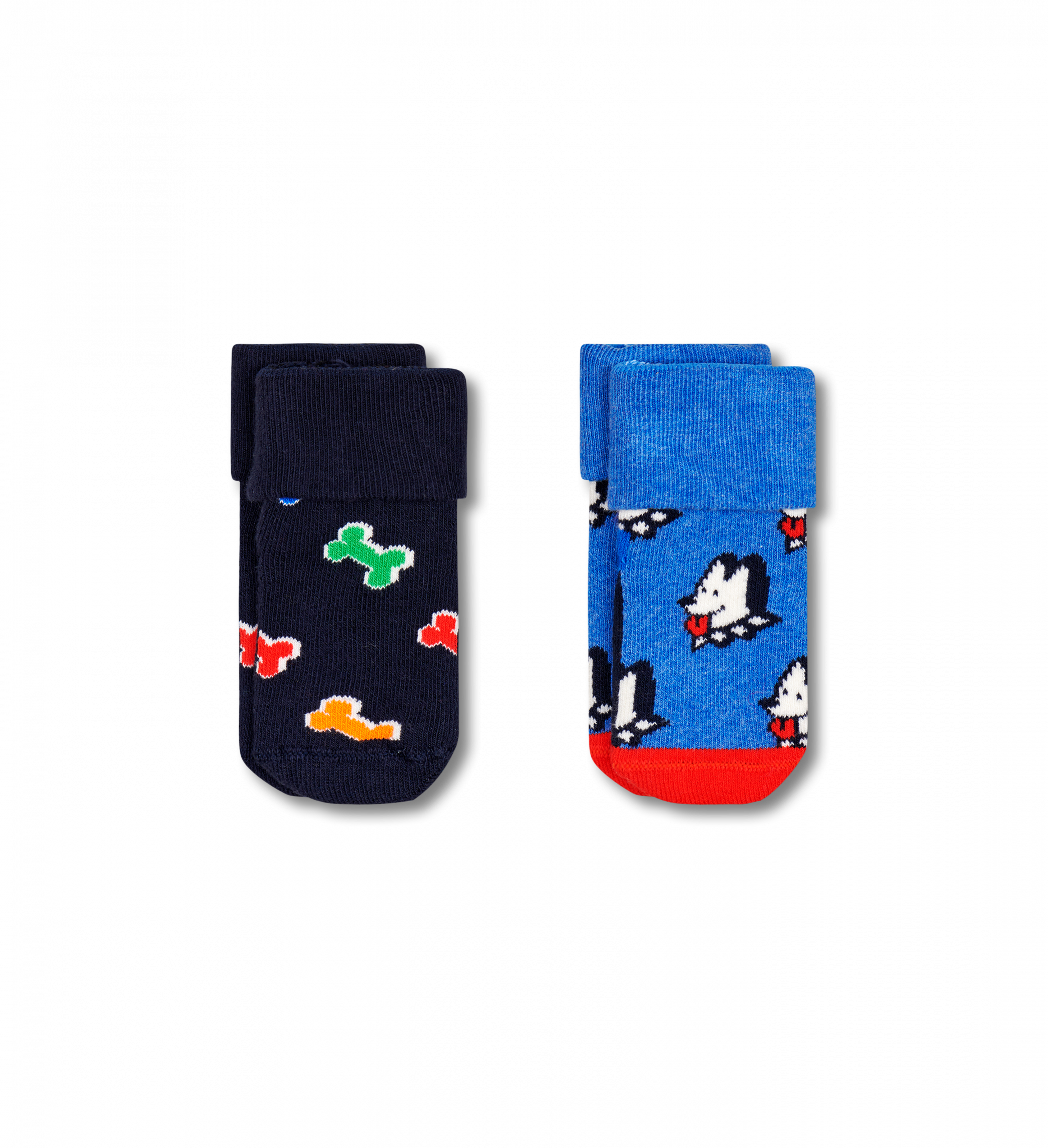 Dětské ponožky Happy Socks pro miminka, vzor Dog & Dog Bone - 2 páry