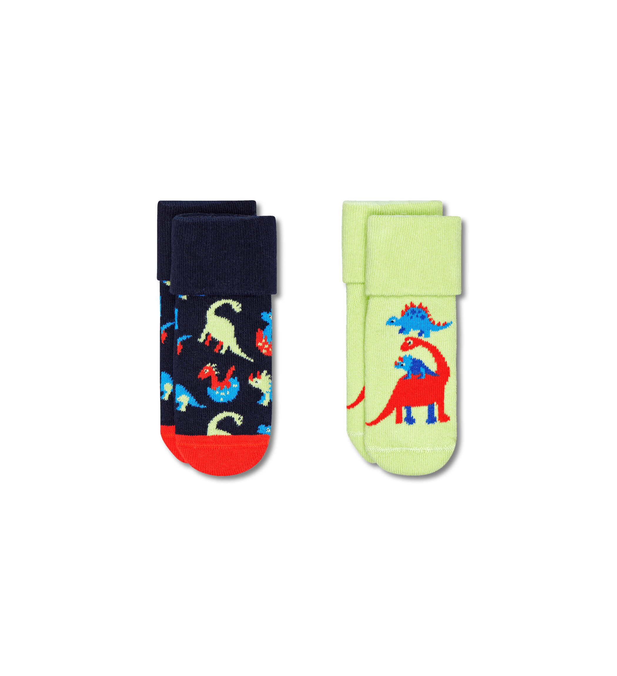 Dětské ponožky Happy Socks pro miminka, vzor Dinos - 2 páry