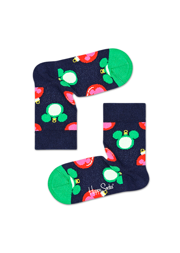Dětské modro-zelené ponožky Happy Socks x Disney - vzor Baublelicious