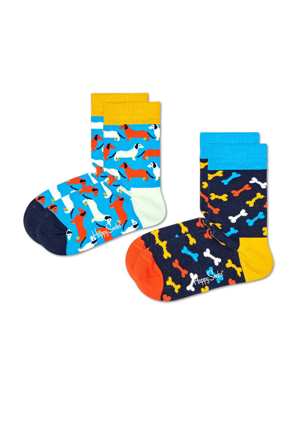 Dětské ponožky Happy Socks, vzor Dog - 2 páry