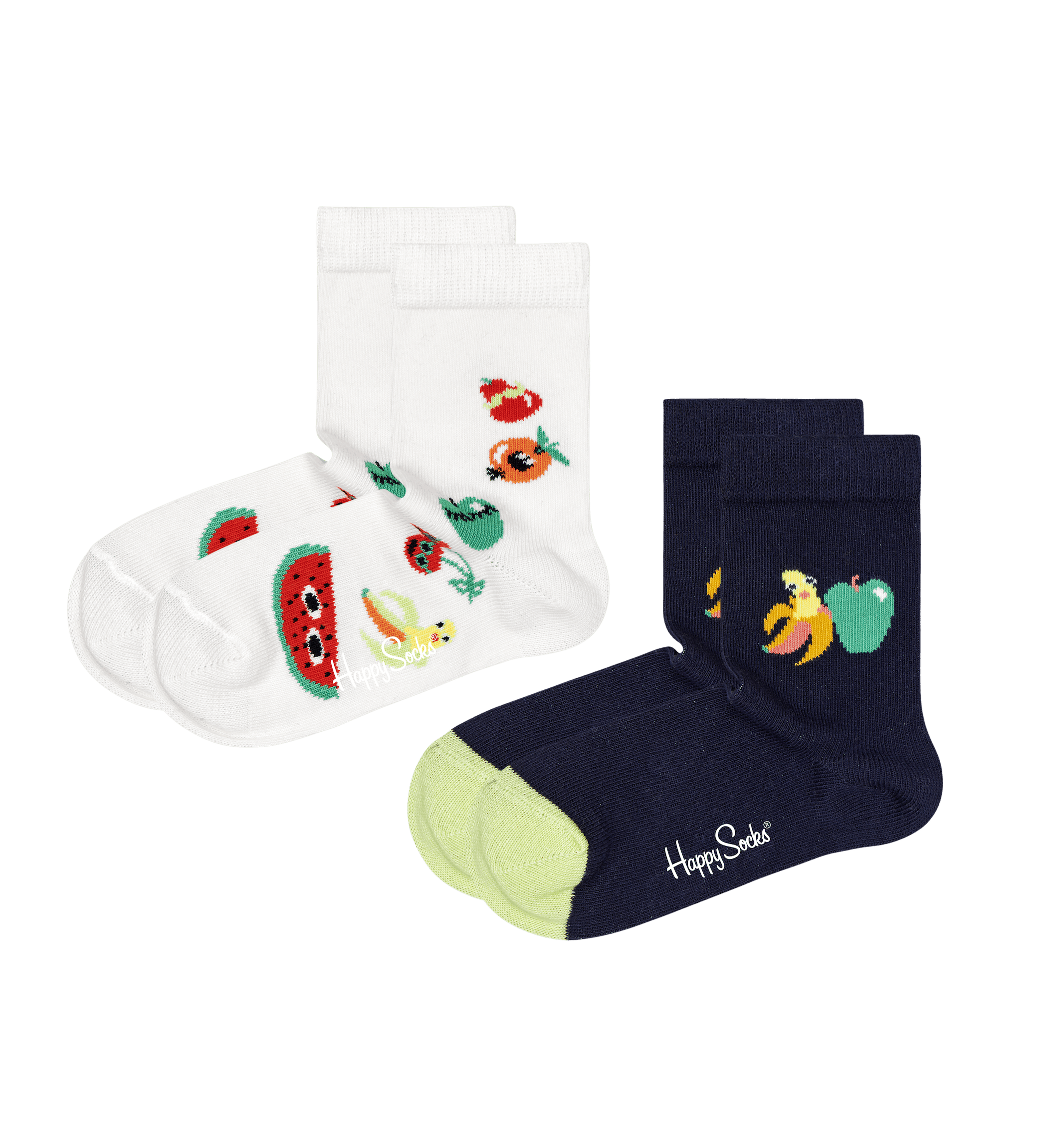 Dětské ponožky Happy Socks s ovocem, vzor Fruit Mix- 2 páry