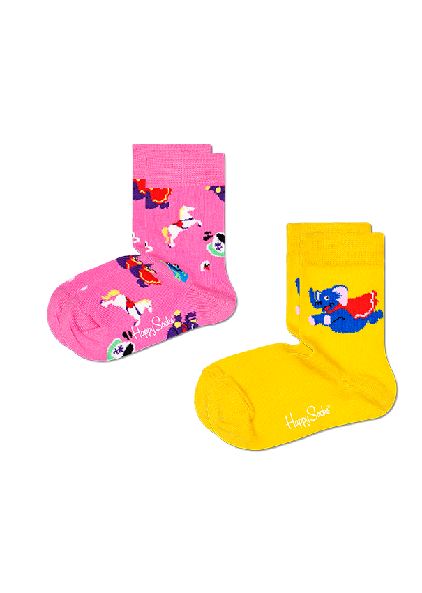 Dětské ponožky Happy Socks, vzor Fun Fair - 2 páry