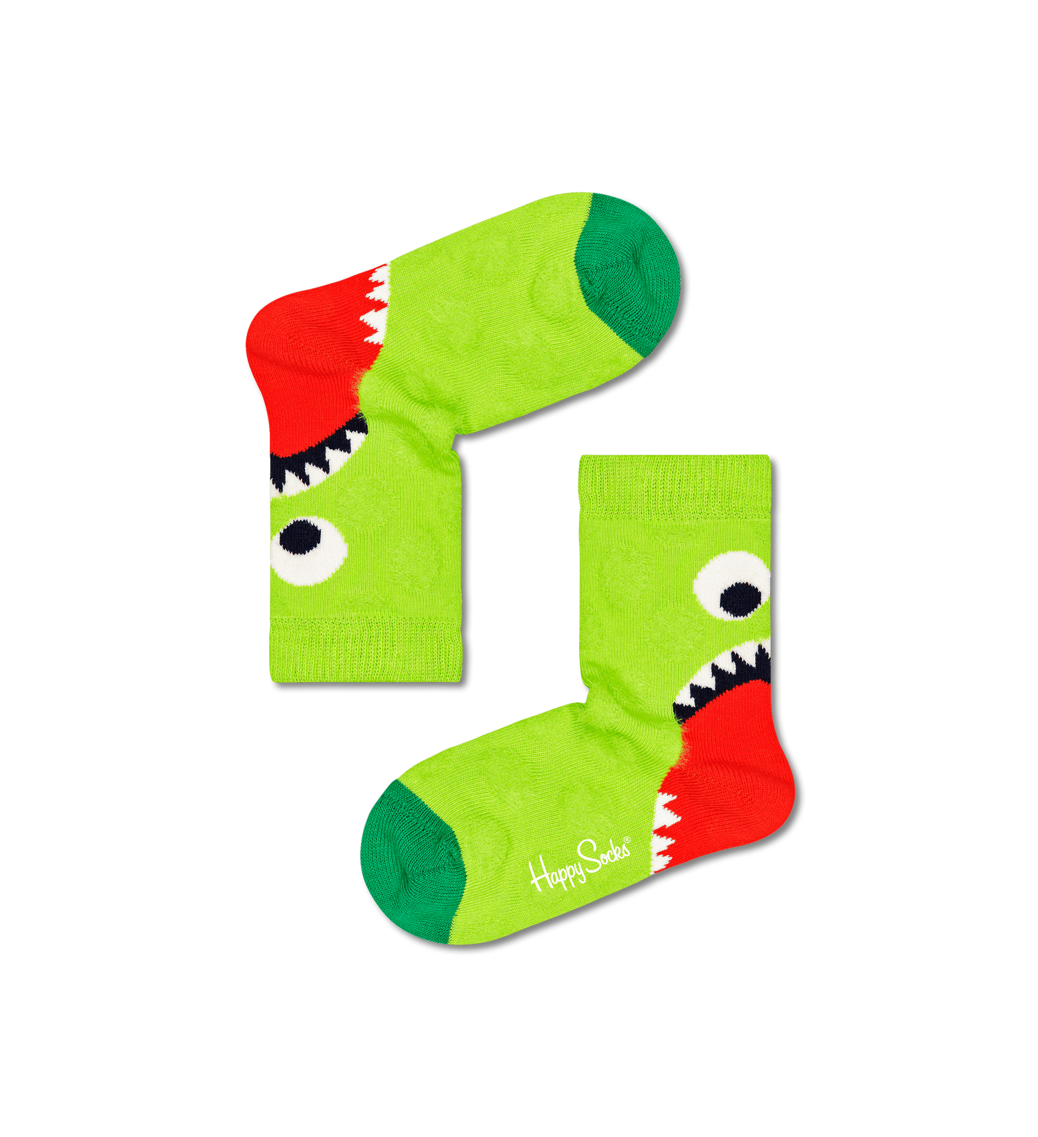 Dětské zelené ponožky Happy Socks, vzor Hungry Heel