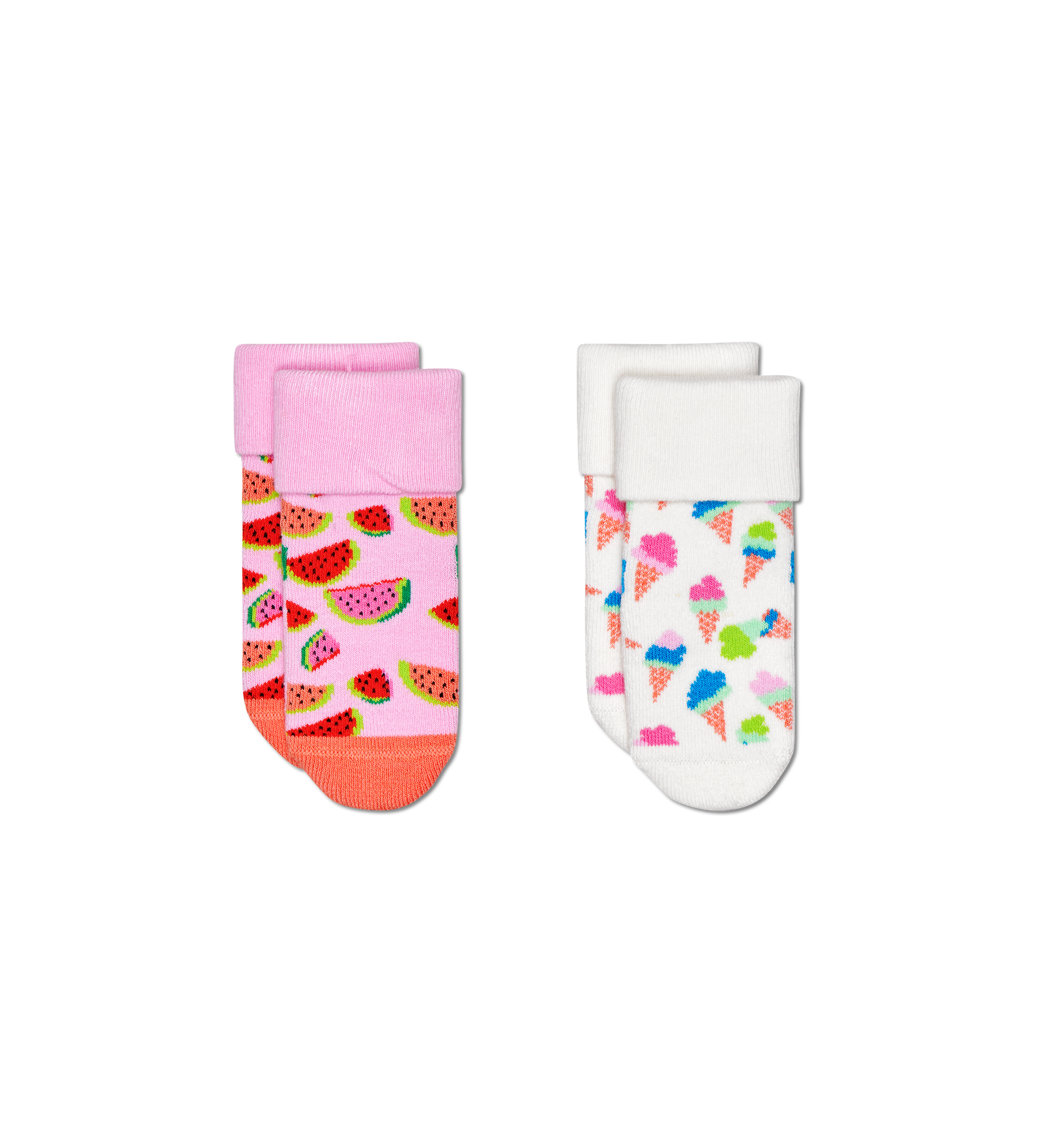 Dětské ponožky Happy Socks pro miminka, vzor Ice Cream - 2 páry