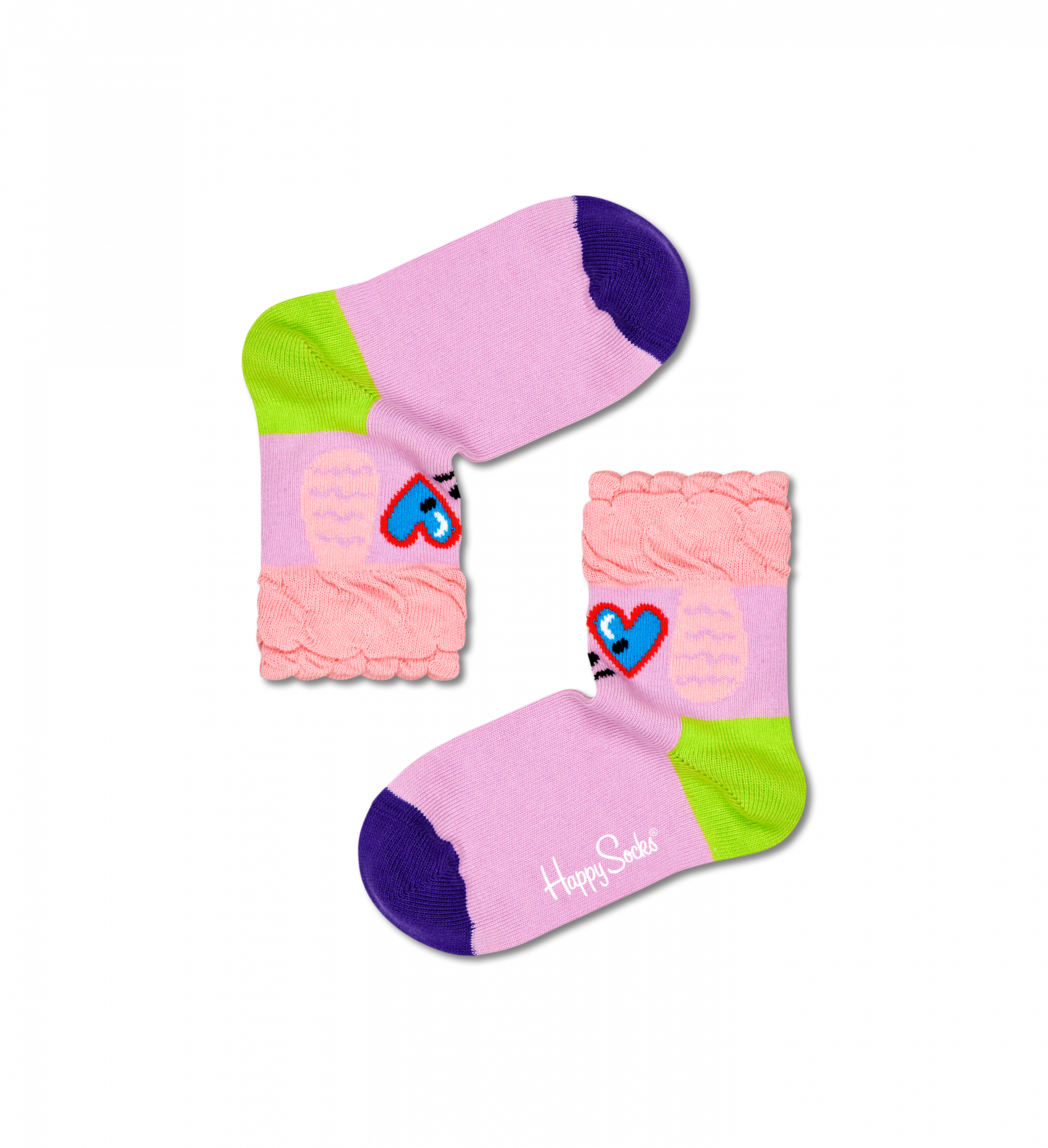 Dětské růžové ponožky Happy Socks s pudlem, vzor Poodle