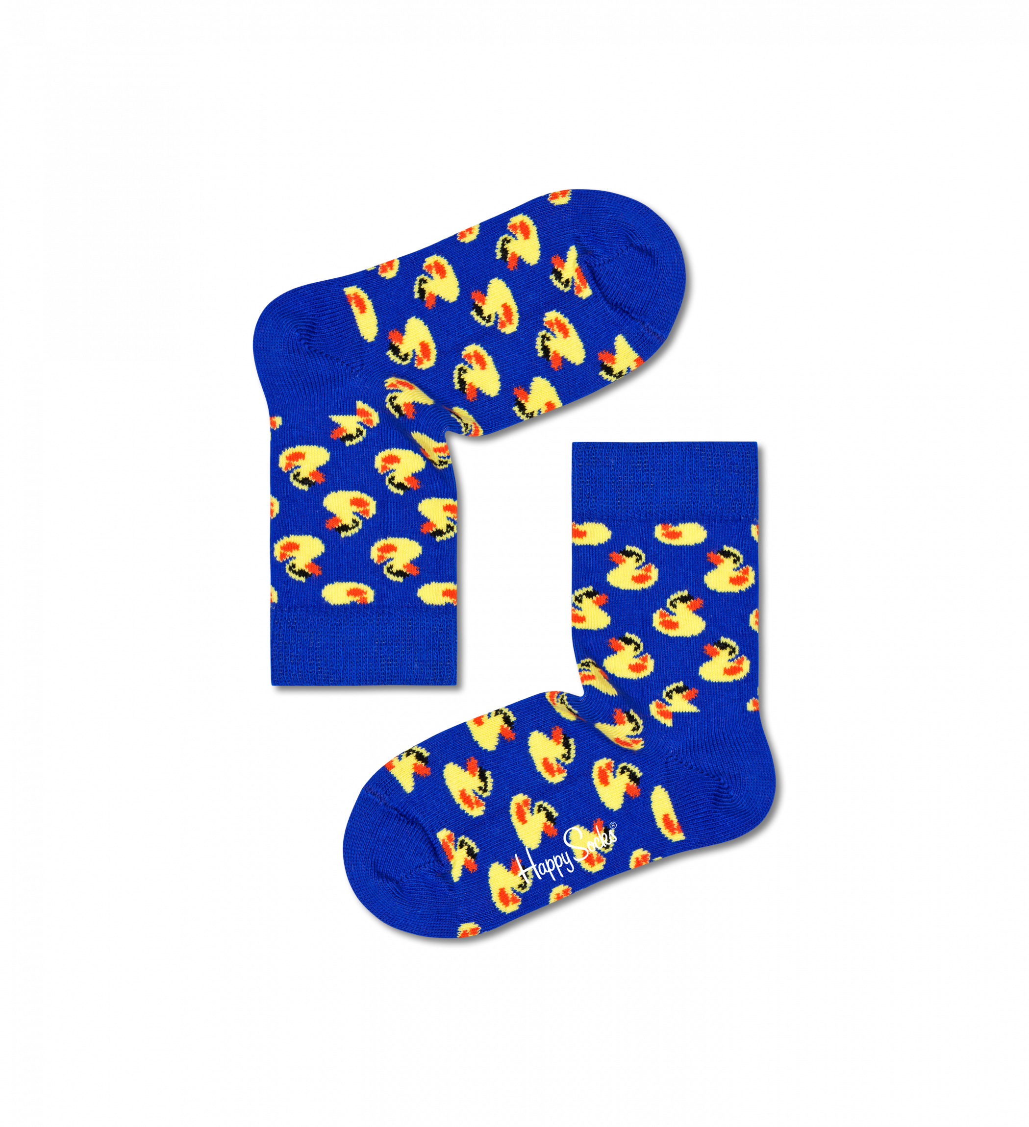 Dětské modré ponožky Happy Socks s kačenkami, vzor Rubberduck