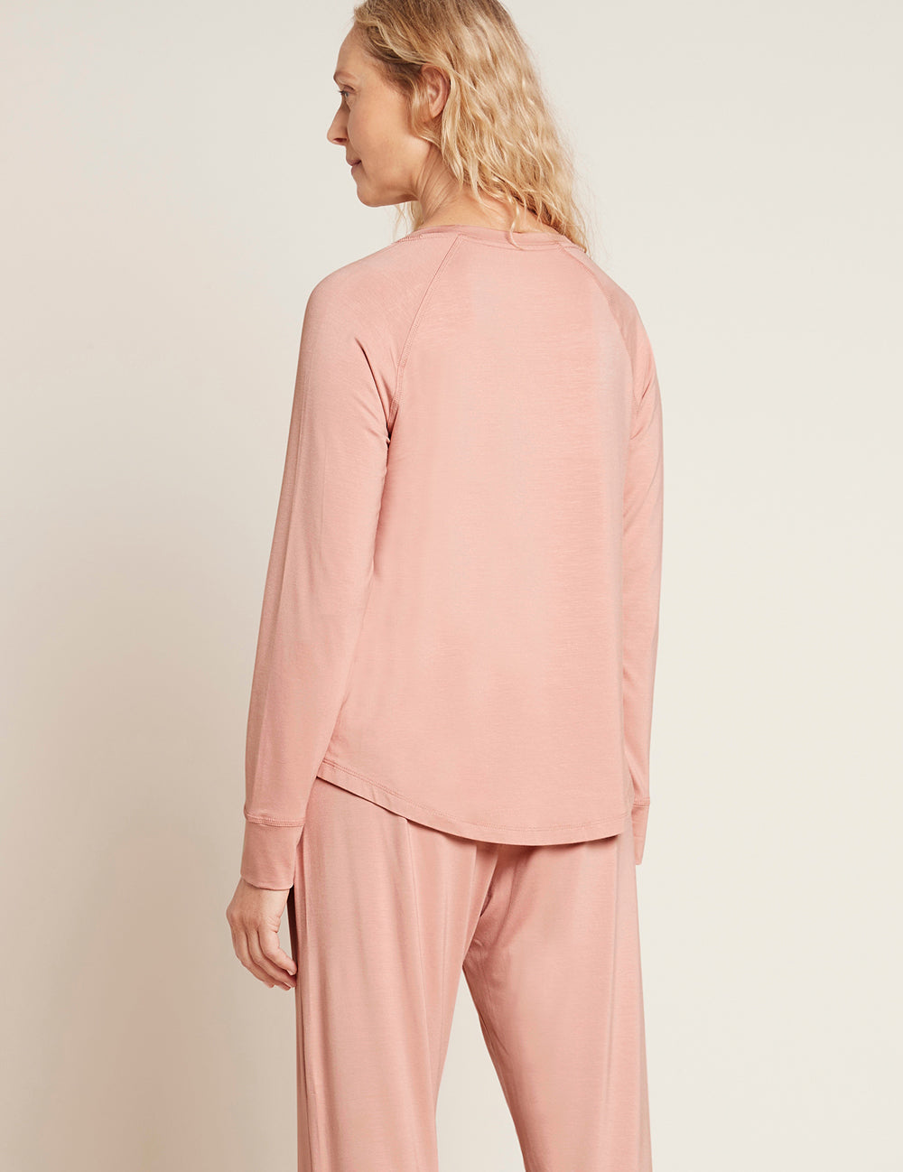 Dámské růžové tričko Boody Goodnight Raglan Sleep Top